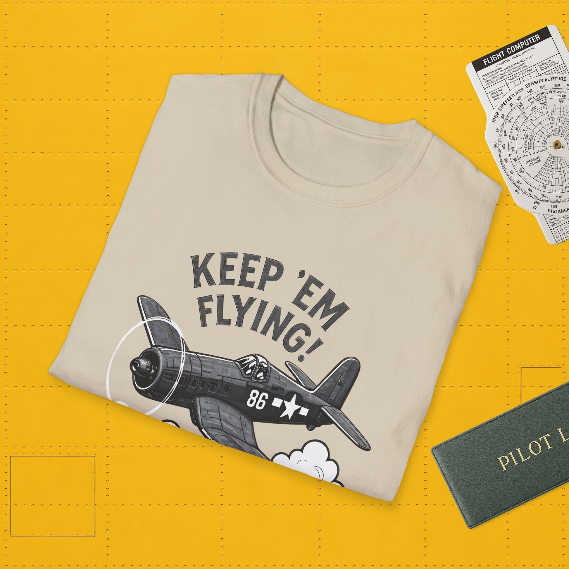 F4U Corsair Premium T-Shirt – “Keep ’Em Flying!” Bent-Wing WWII Fighter Tee - Pilot gifts - warbird t-shirt