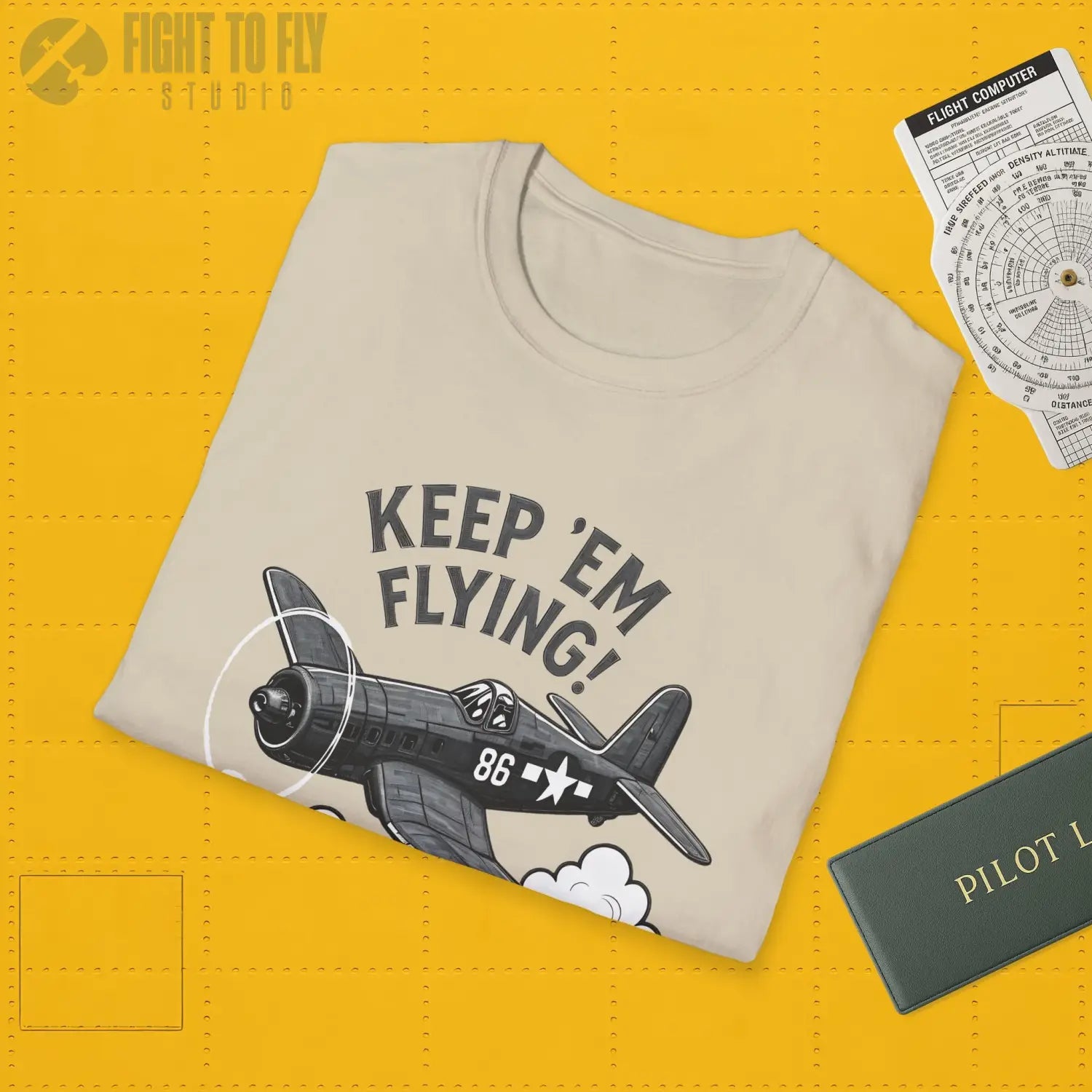 F4U Corsair “Keep ’Em Flying!” - T-Shirt - Pilot gifts - WWII warbird t-shirt