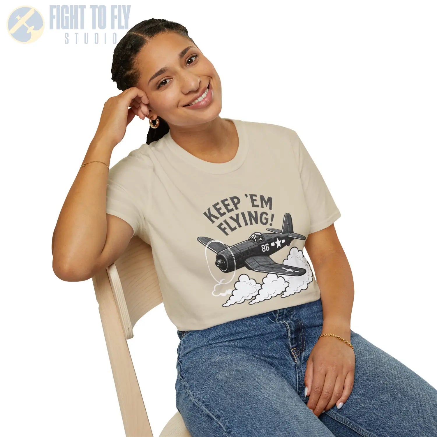 F4U Corsair “Keep ’Em Flying!” T Shirt Pilot gifts WWII warbird t shirt