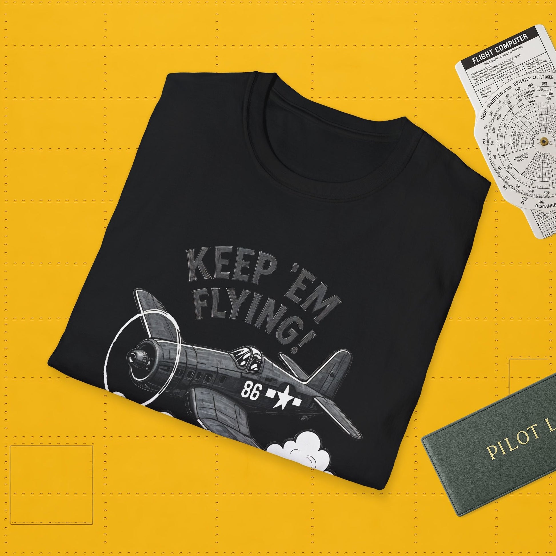 F4U Corsair Premium T-Shirt – “Keep ’Em Flying!” Bent-Wing WWII Fighter Tee - Pilot gifts - warbird t-shirt