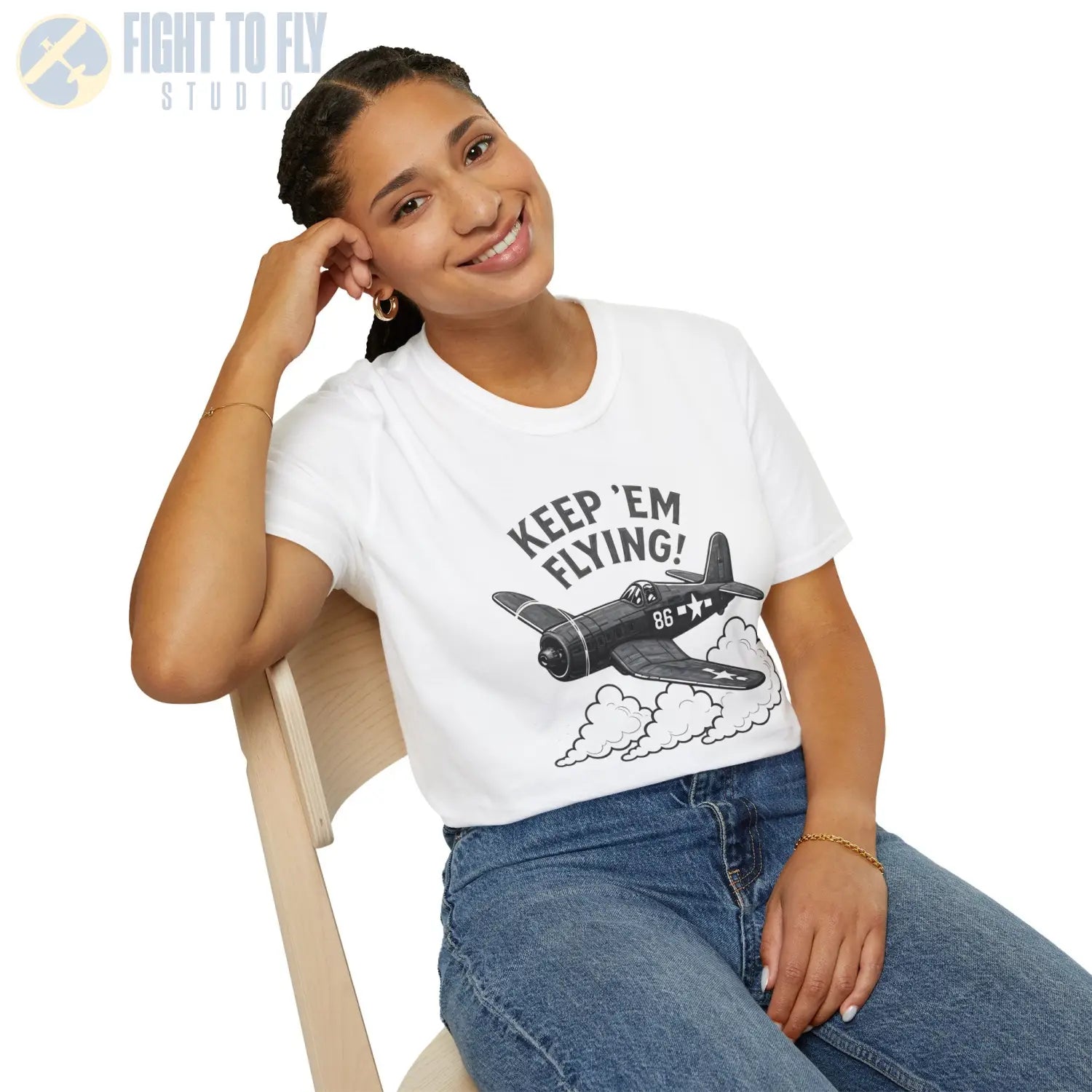 F4U Corsair “Keep ’Em Flying!” - T-Shirt - Pilot gifts - WWII warbird t-shirt