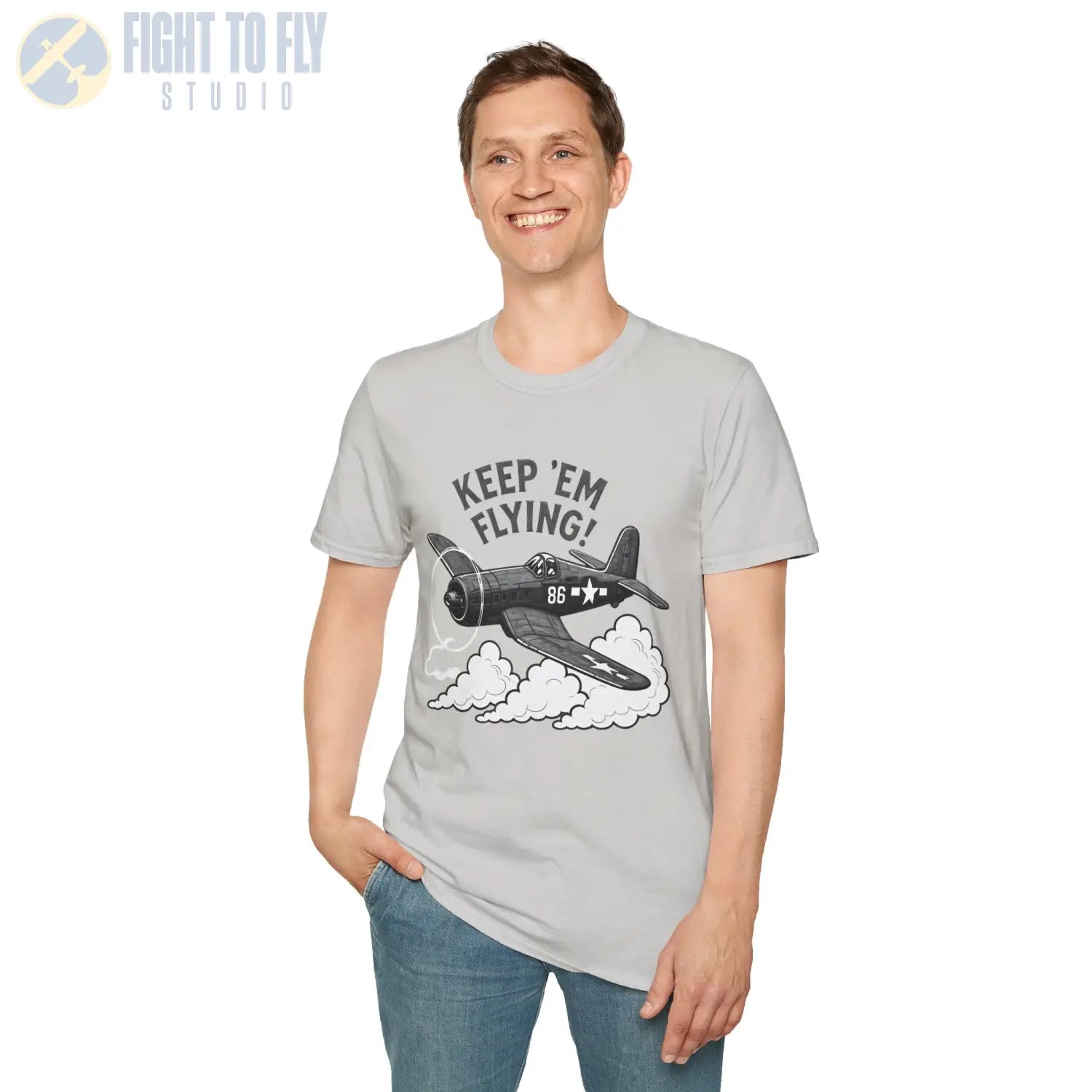 F4U Corsair “Keep ’Em Flying!” - T-Shirt - Pilot gifts - WWII warbird t-shirt