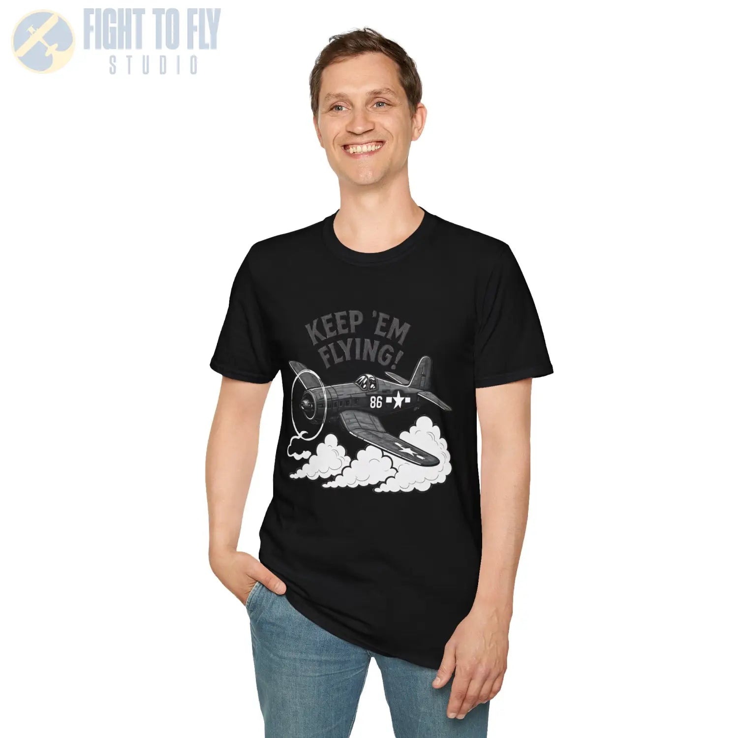F4U Corsair “Keep ’Em Flying!” T Shirt Pilot gifts WWII warbird t shirt