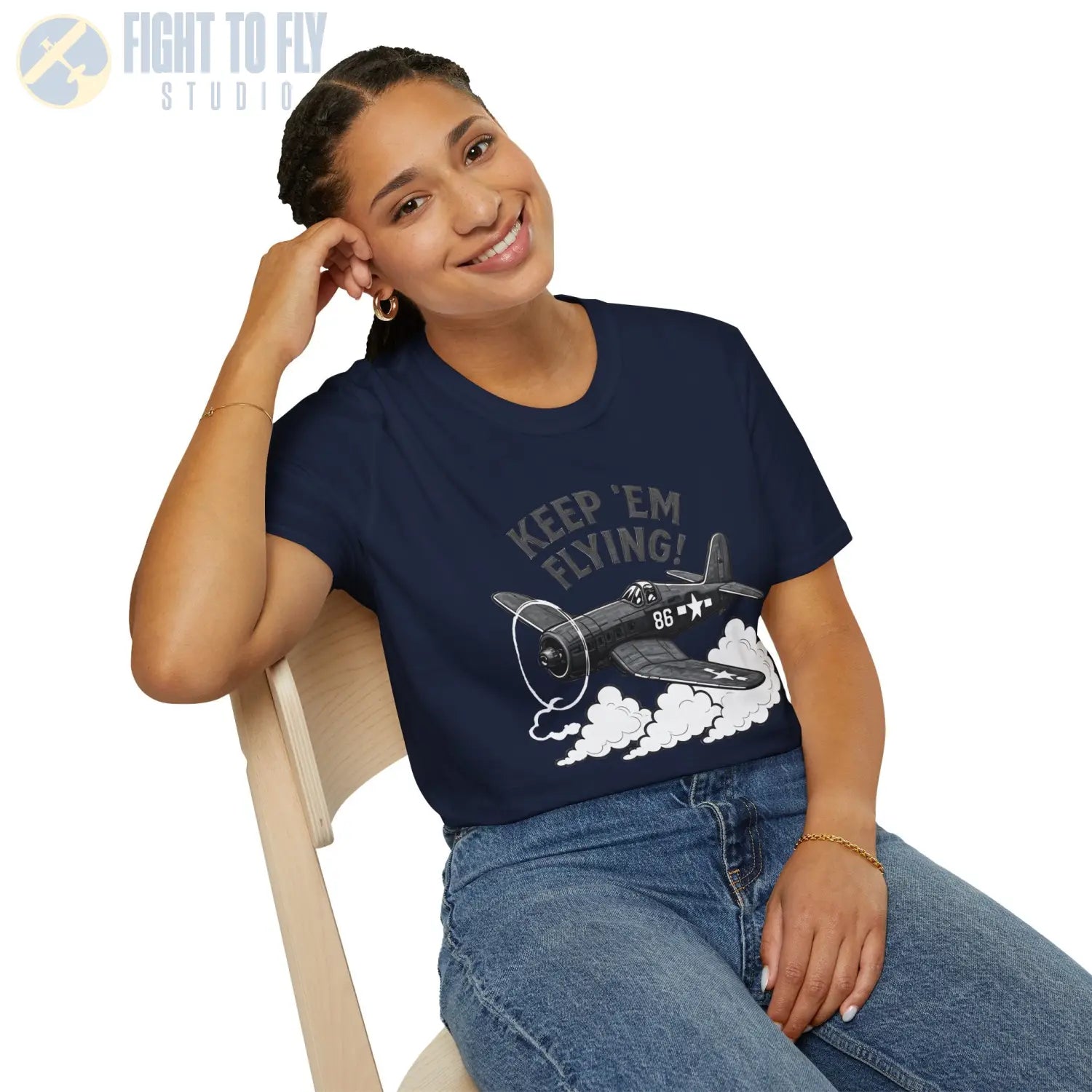 F4U Corsair “Keep ’Em Flying!” - T-Shirt - Pilot gifts - WWII warbird t-shirt
