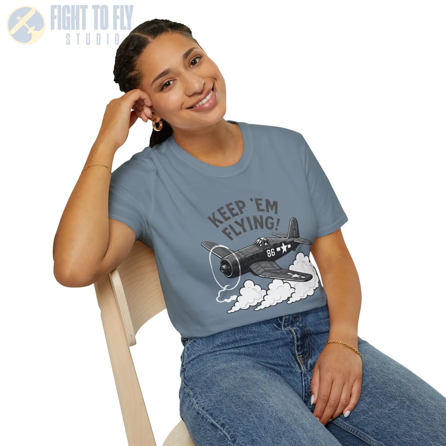 F4U Corsair “Keep ’Em Flying!” T Shirt Pilot gifts WWII warbird t shirt