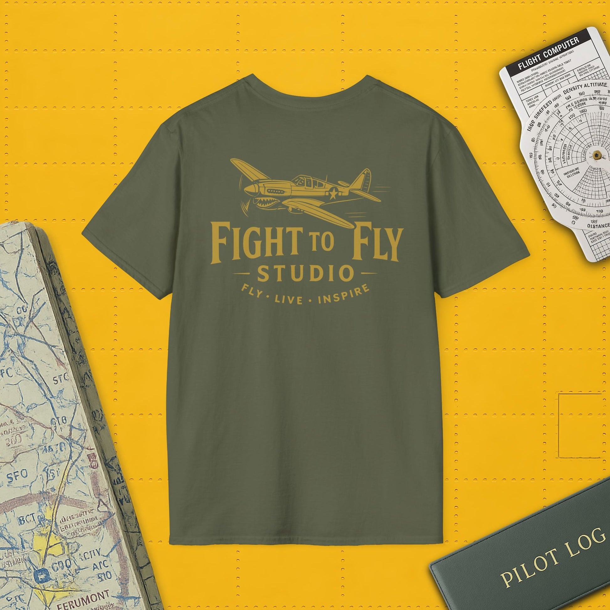F4U Corsair Premium T Shirt – WWII Fighter in Full Color Detail Pilot gifts warbird t shirt
