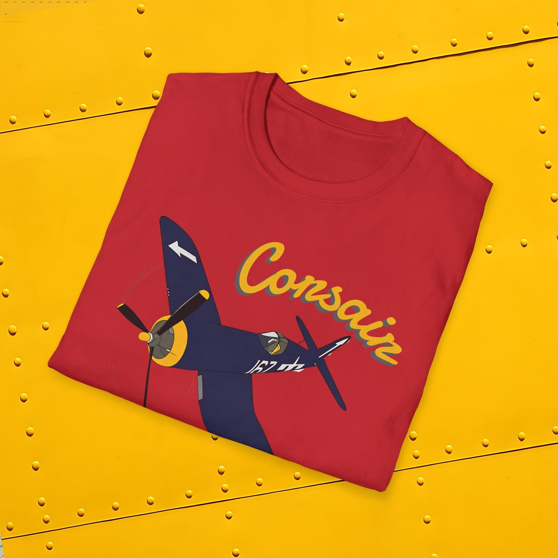F4U Corsair Premium T Shirt – WWII Fighter in Full Color Detail Pilot gifts warbird t shirt