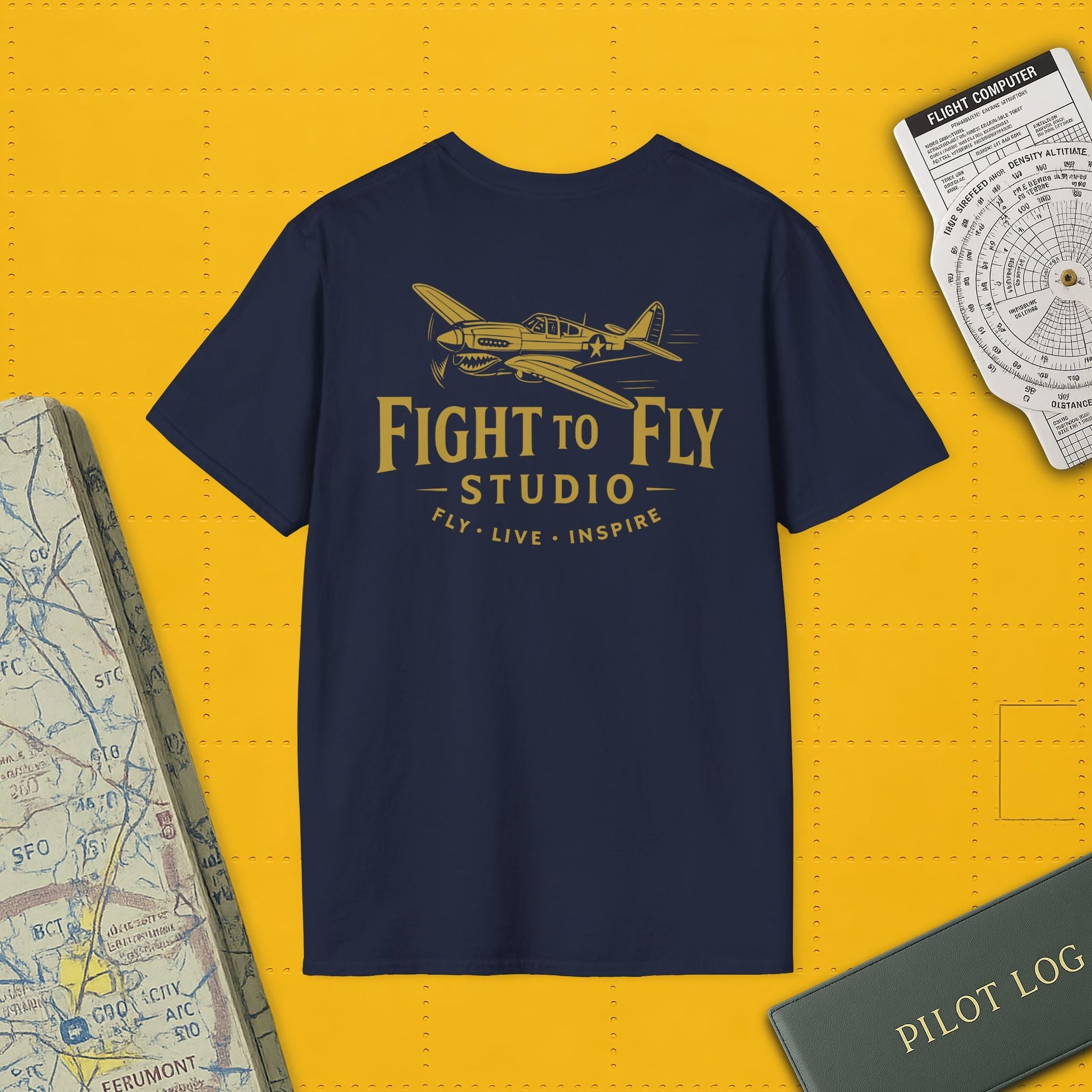 F4U Corsair Premium T Shirt – WWII Fighter in Full Color Detail Pilot gifts warbird t shirt