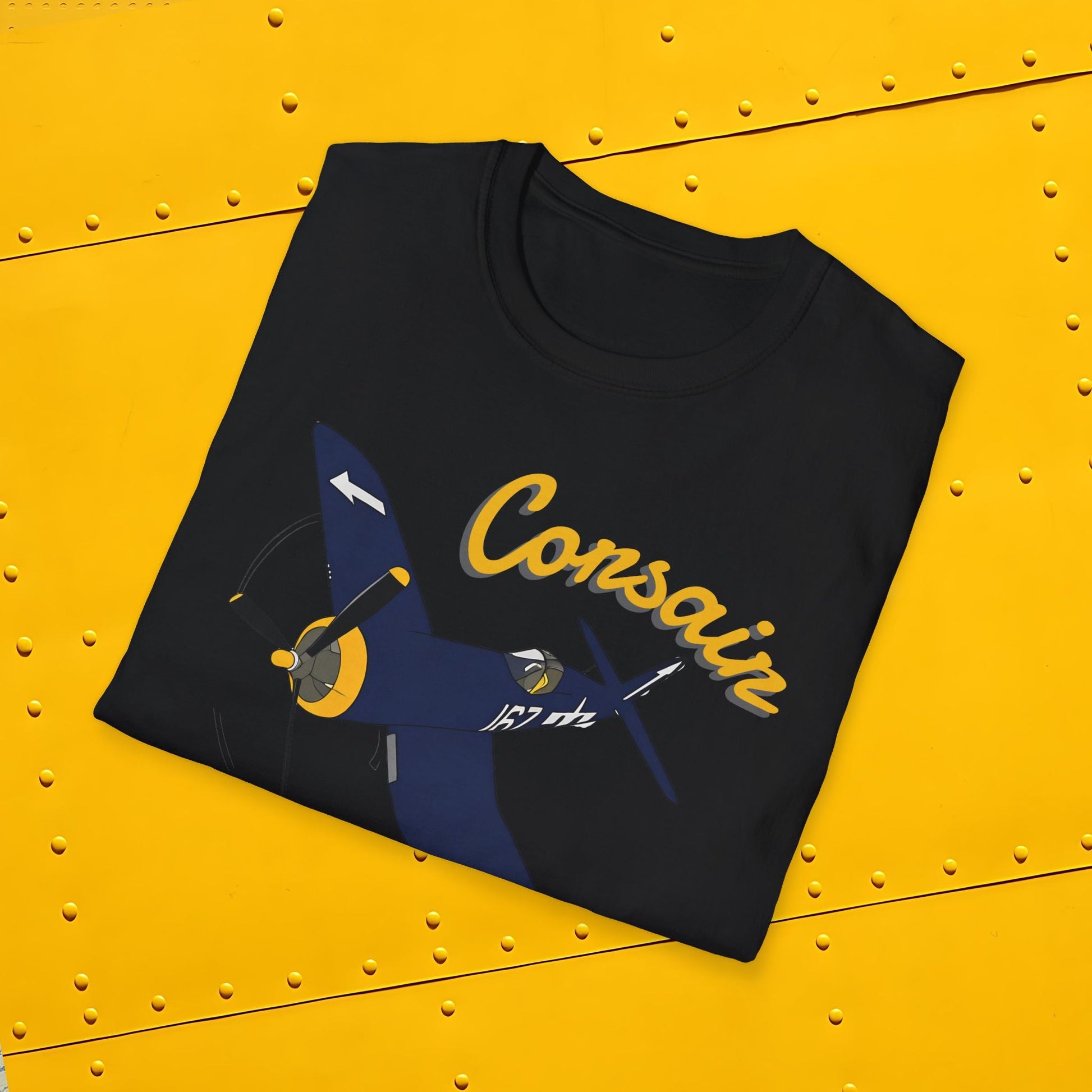 F4U Corsair Premium T Shirt – WWII Fighter in Full Color Detail Pilot gifts warbird t shirt