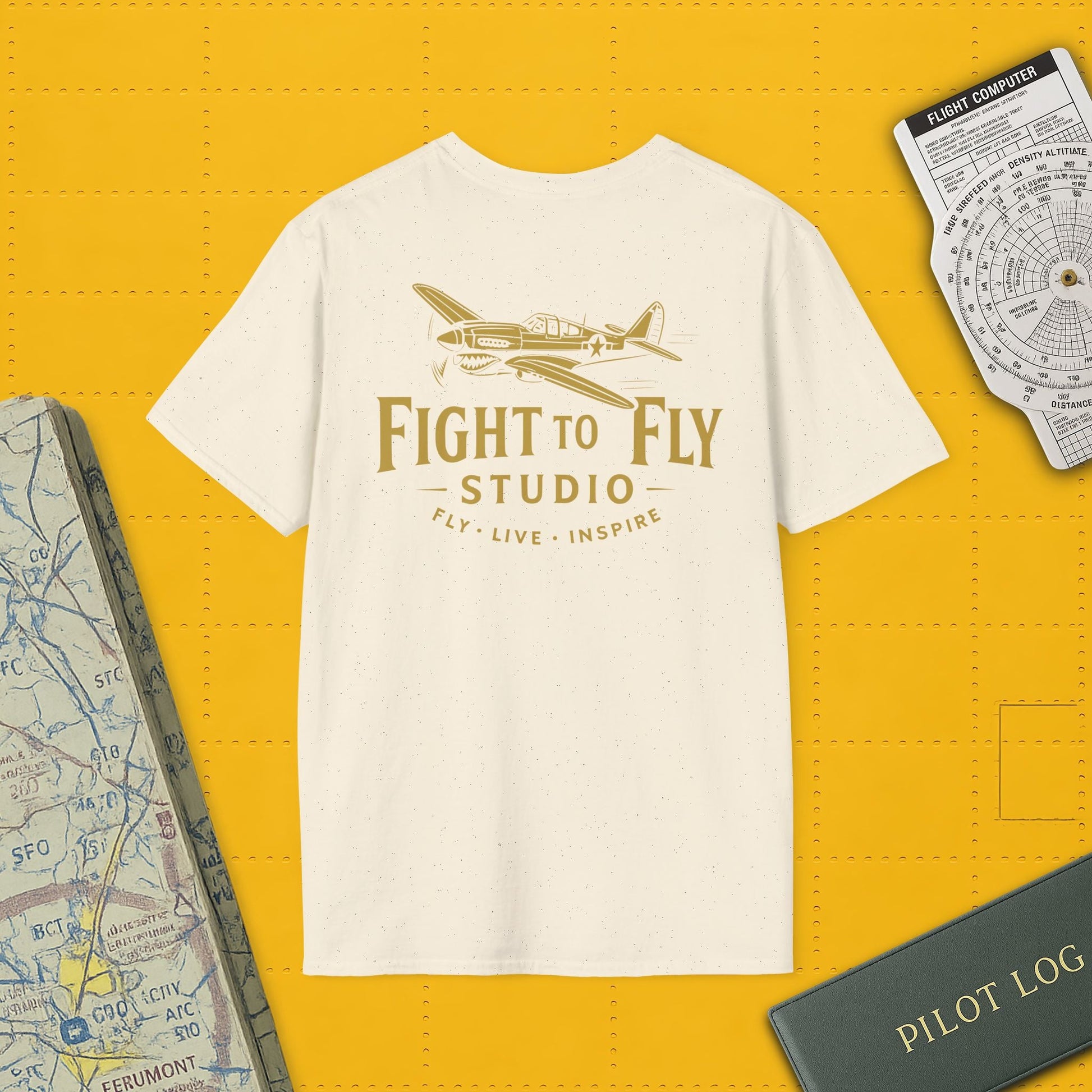 F4U Corsair Premium T Shirt – WWII Fighter in Full Color Detail Pilot gifts warbird t shirt
