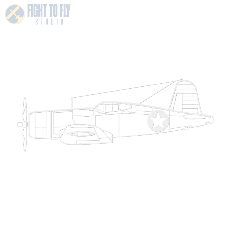F4U Die Cut Metal Wall Art - Sign - Pilot gifts - WWII warbird t-shirt