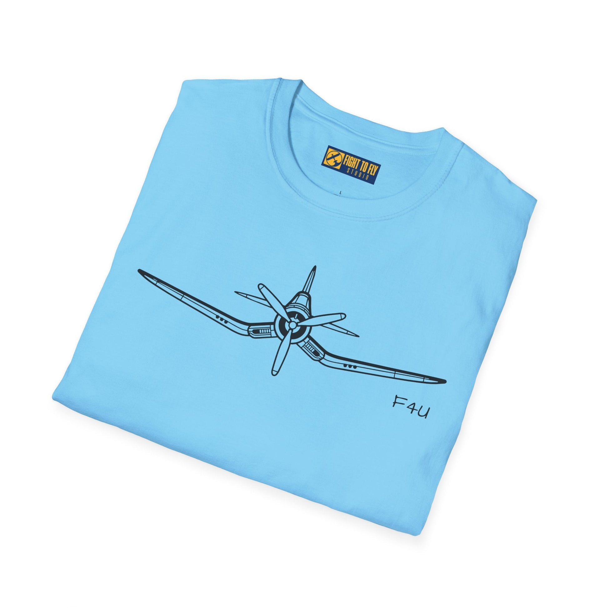 F4U Front View T-Shirt – Corsair Warbird Head-On Aviation Tee - Pilot gifts - WWII warbird t-shirt