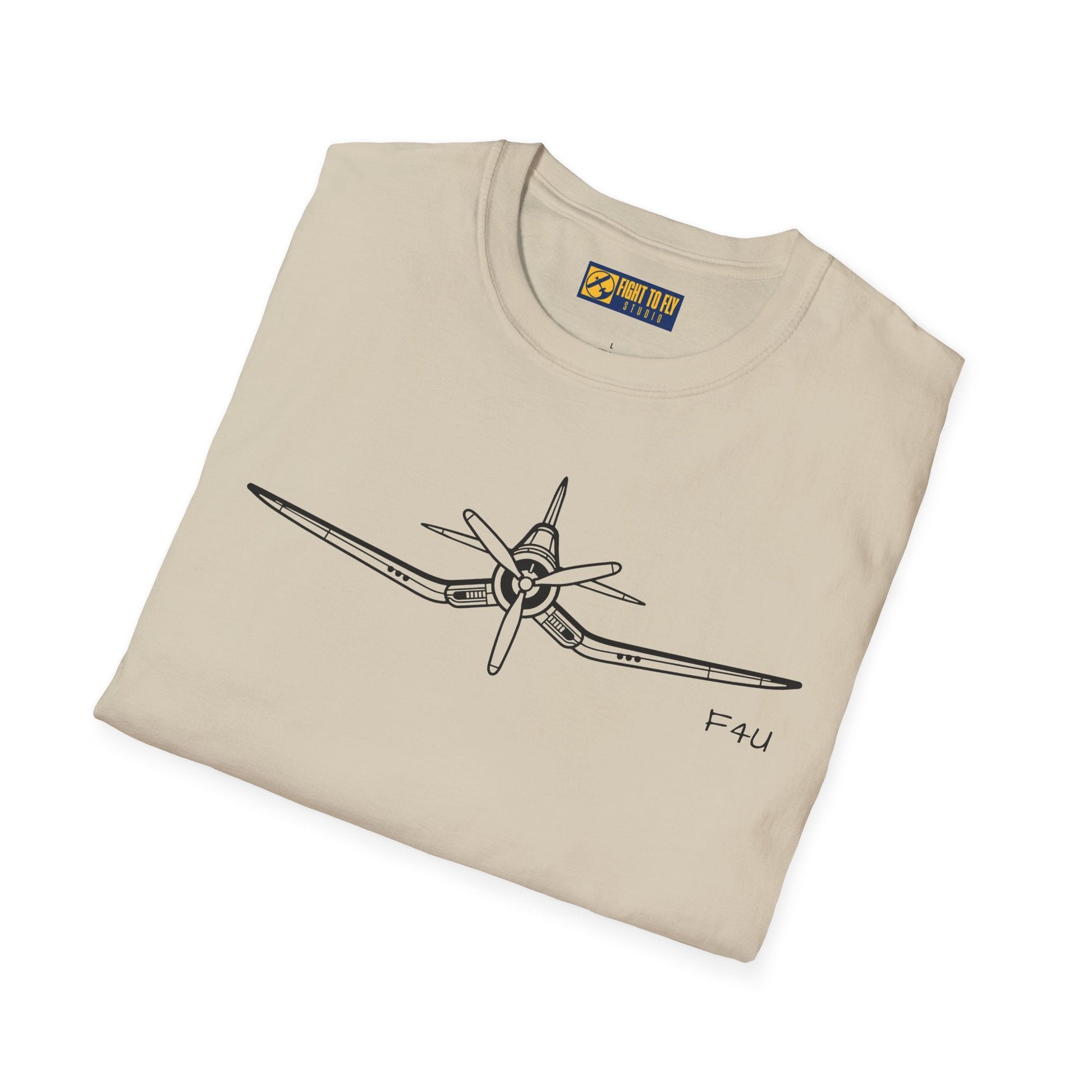 F4U Front View T-Shirt – Corsair Warbird Head-On Aviation Tee - Pilot gifts - WWII warbird t-shirt