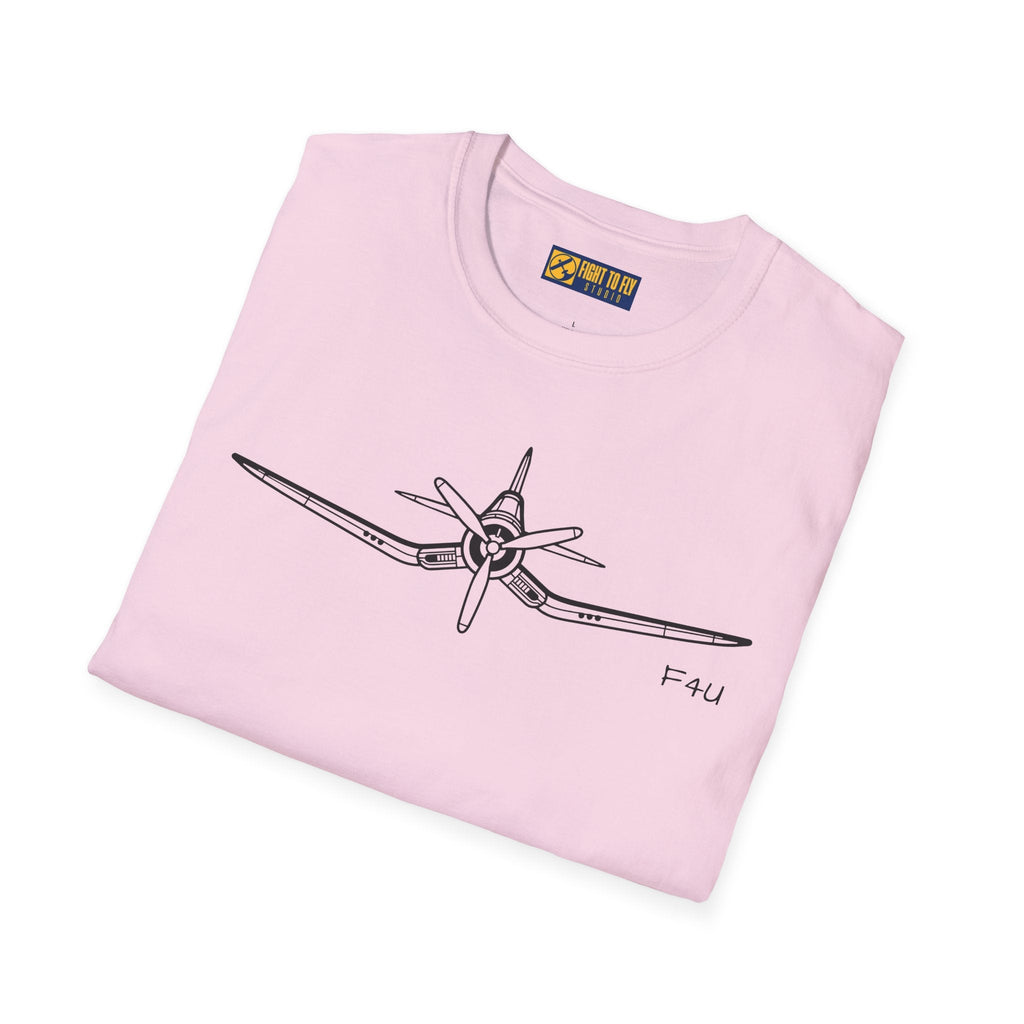 F4U Front View T-Shirt – Corsair Warbird Head-On Aviation Tee - Pilot gifts - WWII warbird t-shirt