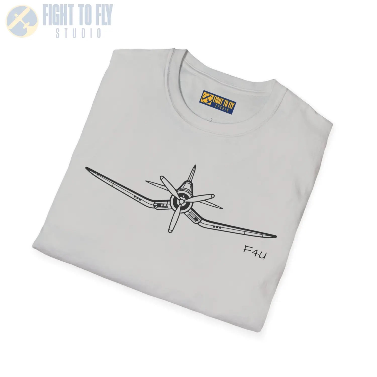 F4U Corsair Front View T-Shirt - Pilot gifts - WWII warbird t-shirt