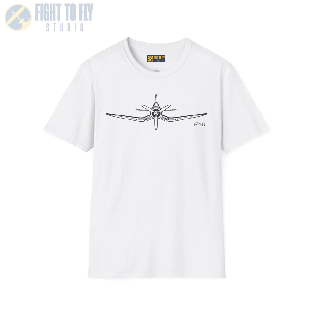F4U Corsair Front View T-Shirt - Pilot gifts - WWII warbird t-shirt