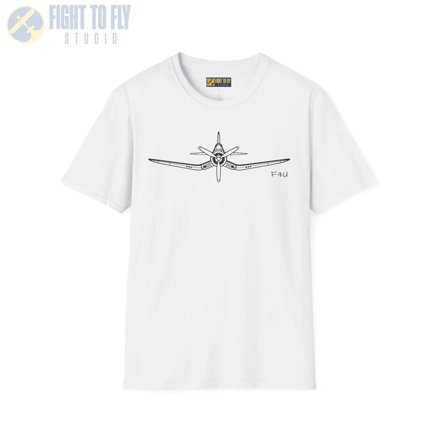 F4U Corsair Front View T-Shirt - Pilot gifts - WWII warbird t-shirt