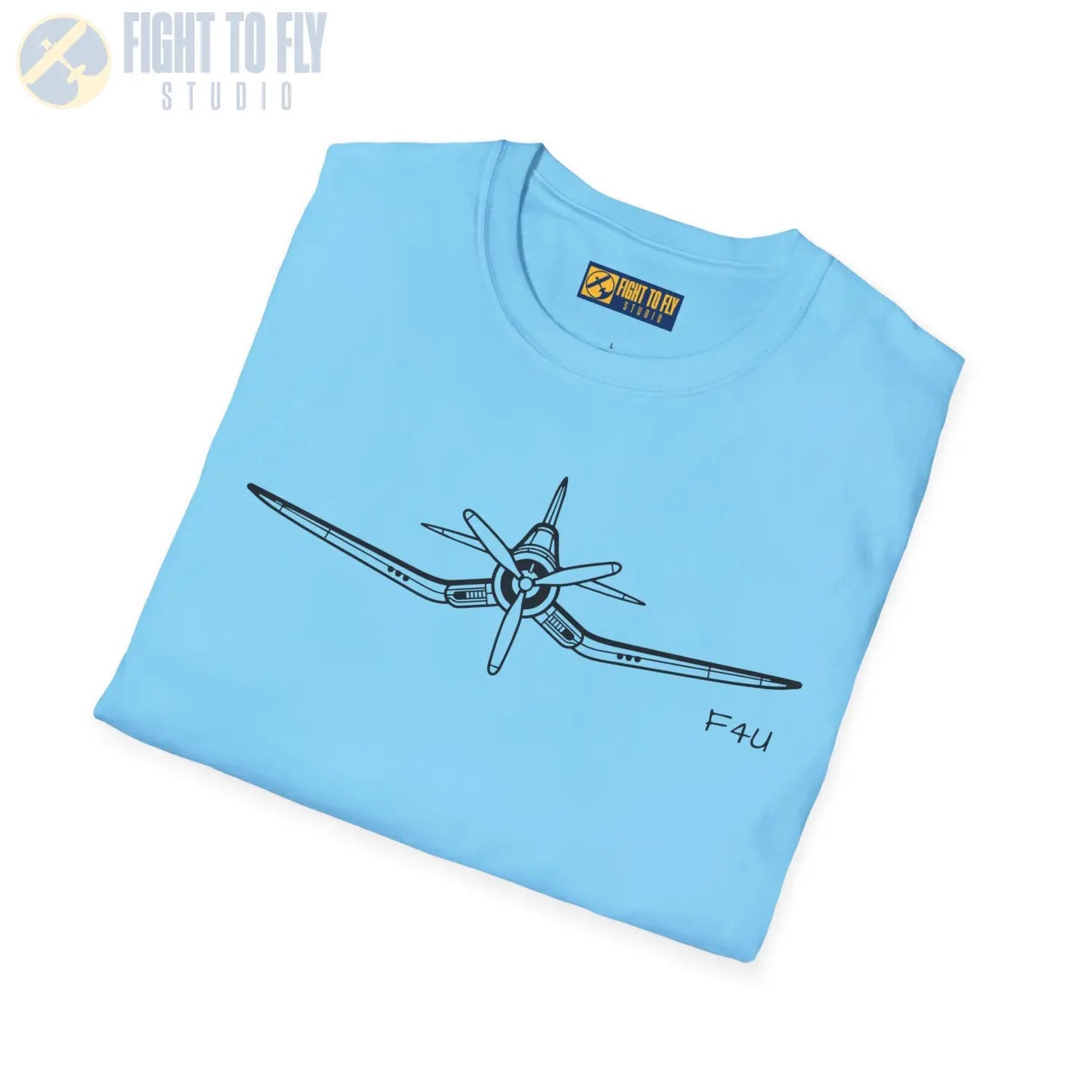 F4U Corsair Front View T-Shirt - Pilot gifts - WWII warbird t-shirt