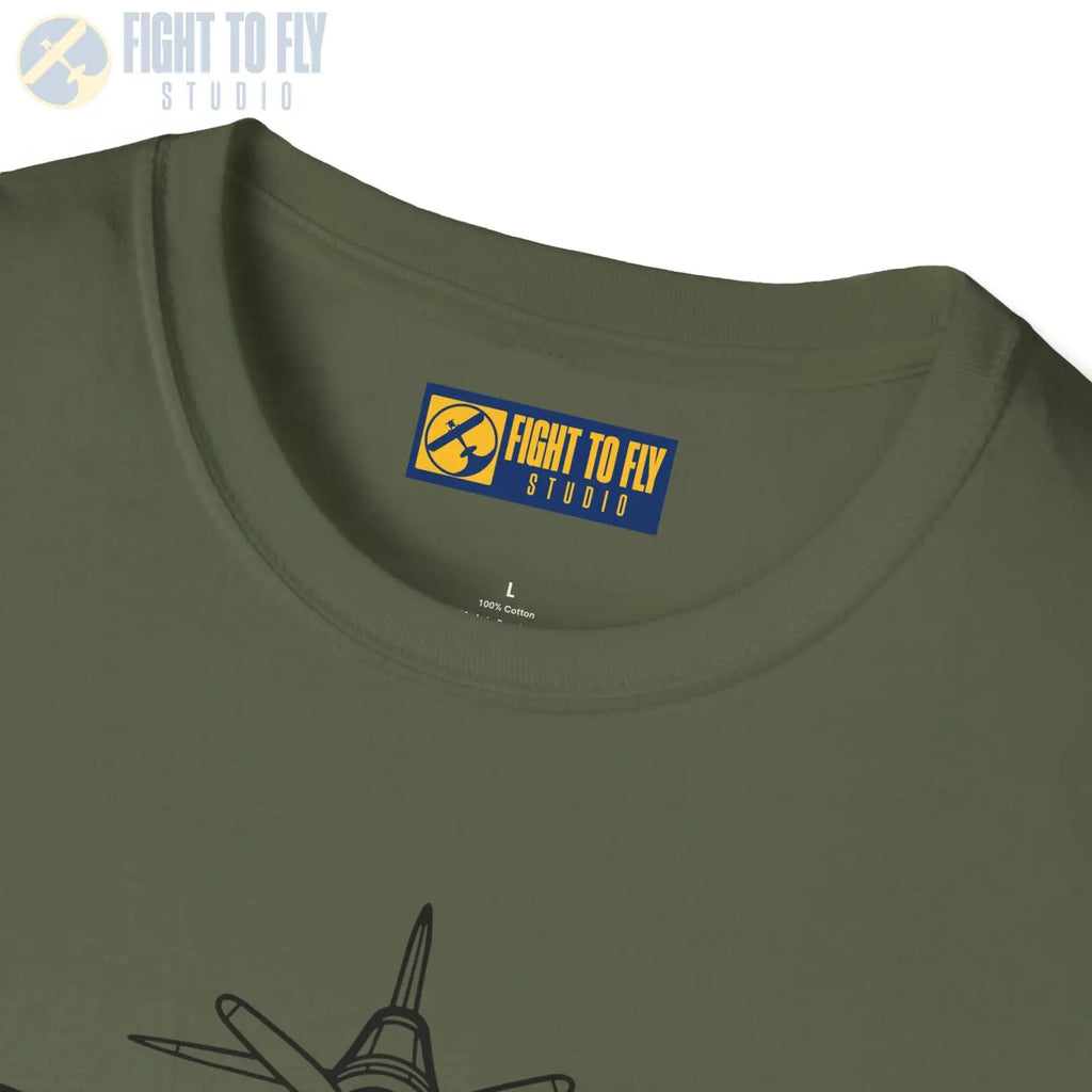 F4U Corsair Front View T-Shirt - Pilot gifts - WWII warbird t-shirt