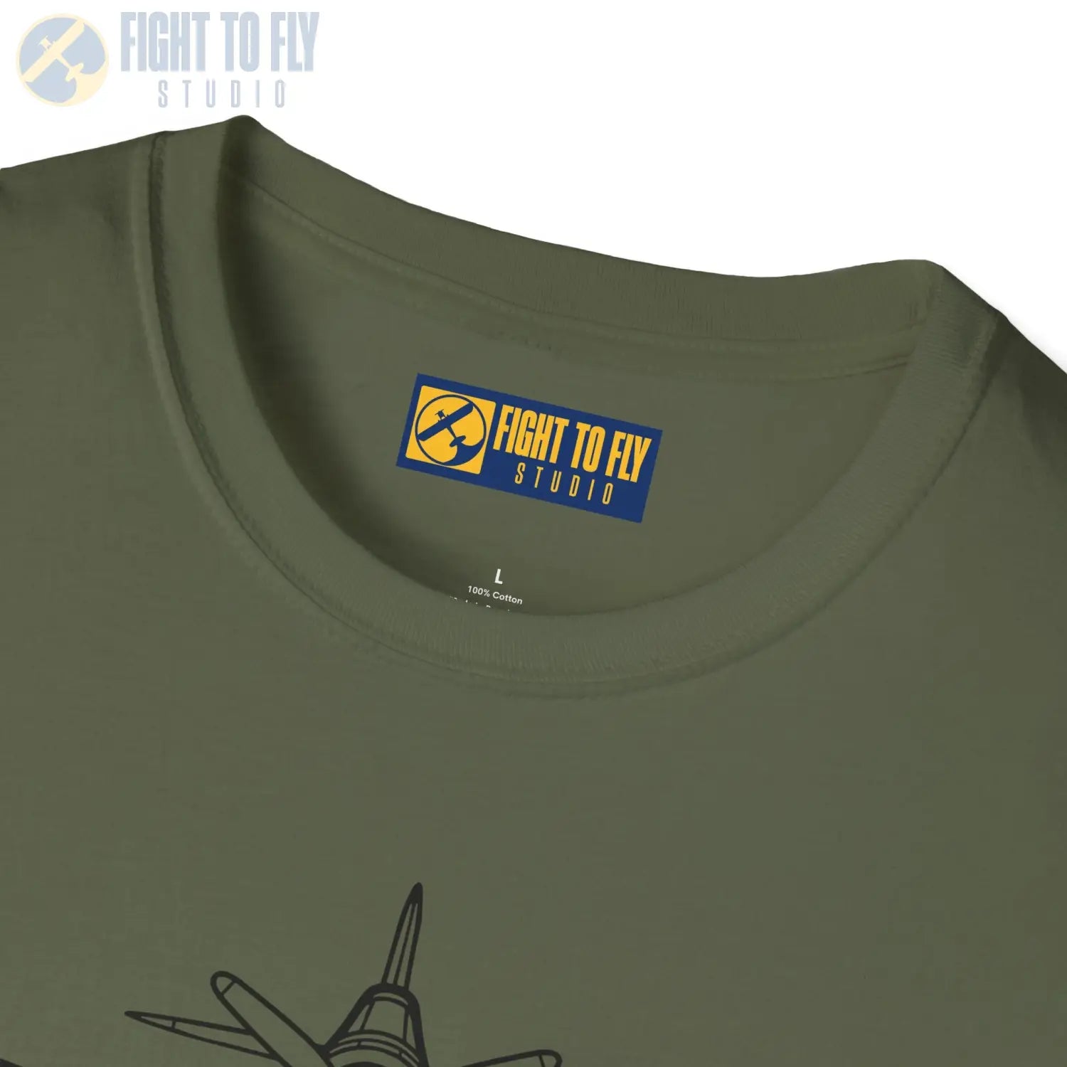 F4U Corsair Front View T-Shirt - Pilot gifts - WWII warbird t-shirt