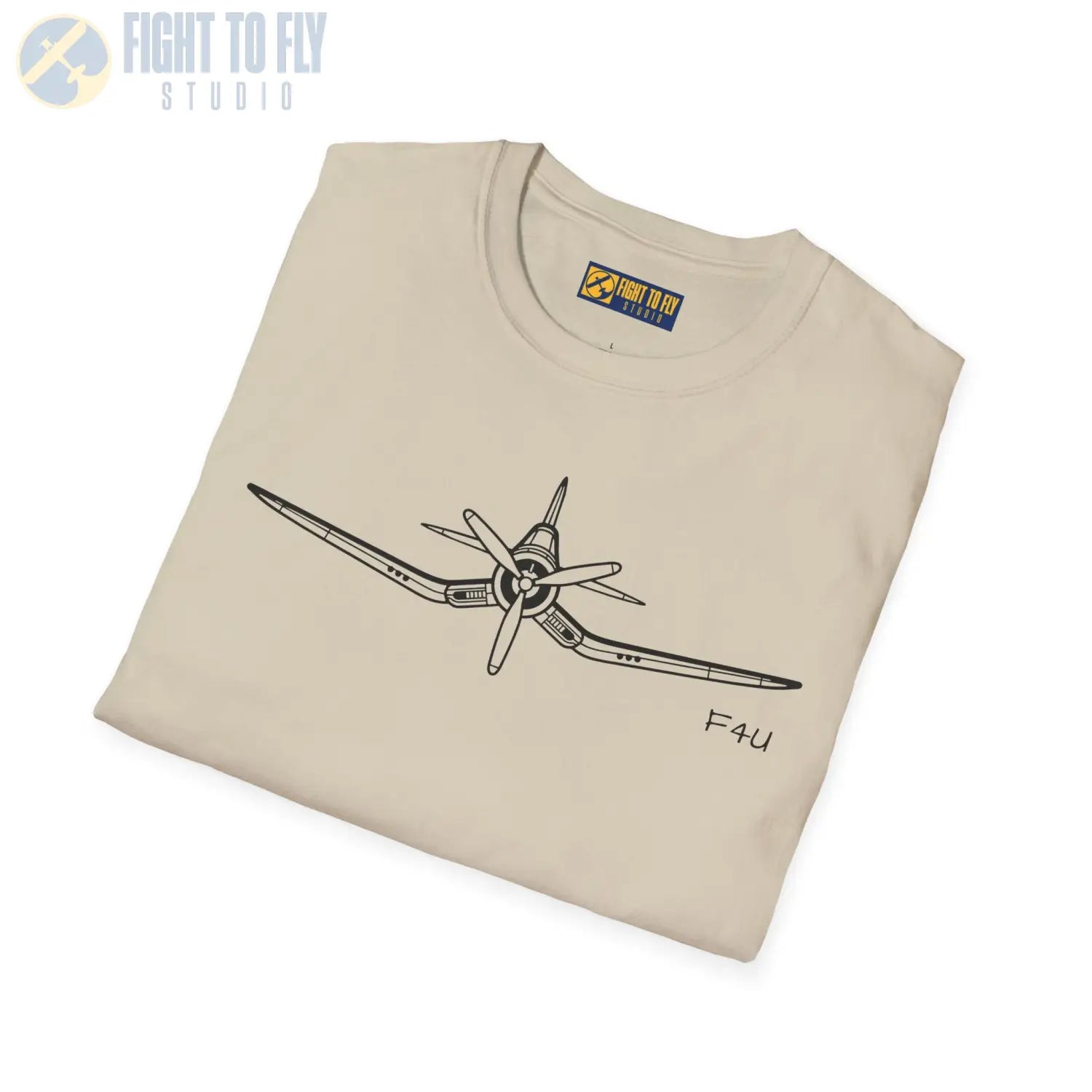 F4U Corsair Front View T-Shirt - Pilot gifts - WWII warbird t-shirt