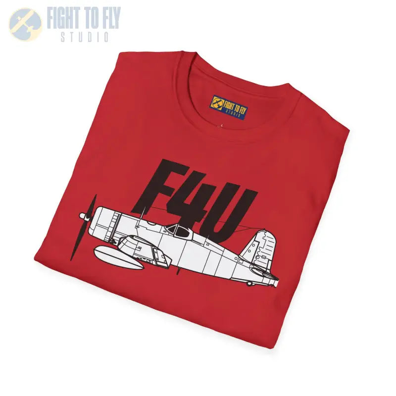 F4U Corsair Side Profile T-Shirt - Pilot gifts - WWII warbird t-shirt