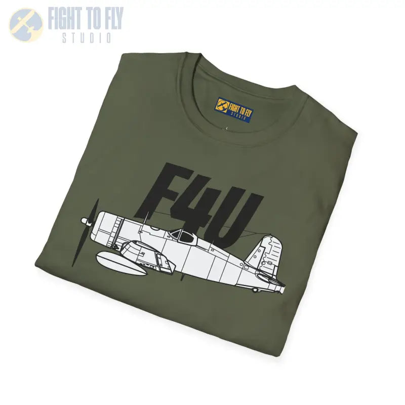 F4U Corsair Side Profile T-Shirt - Pilot gifts - WWII warbird t-shirt