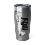 F4U Tumbler – WWII Navy & Marine Fighter Profile - Mug - Pilot gifts - warbird t-shirt