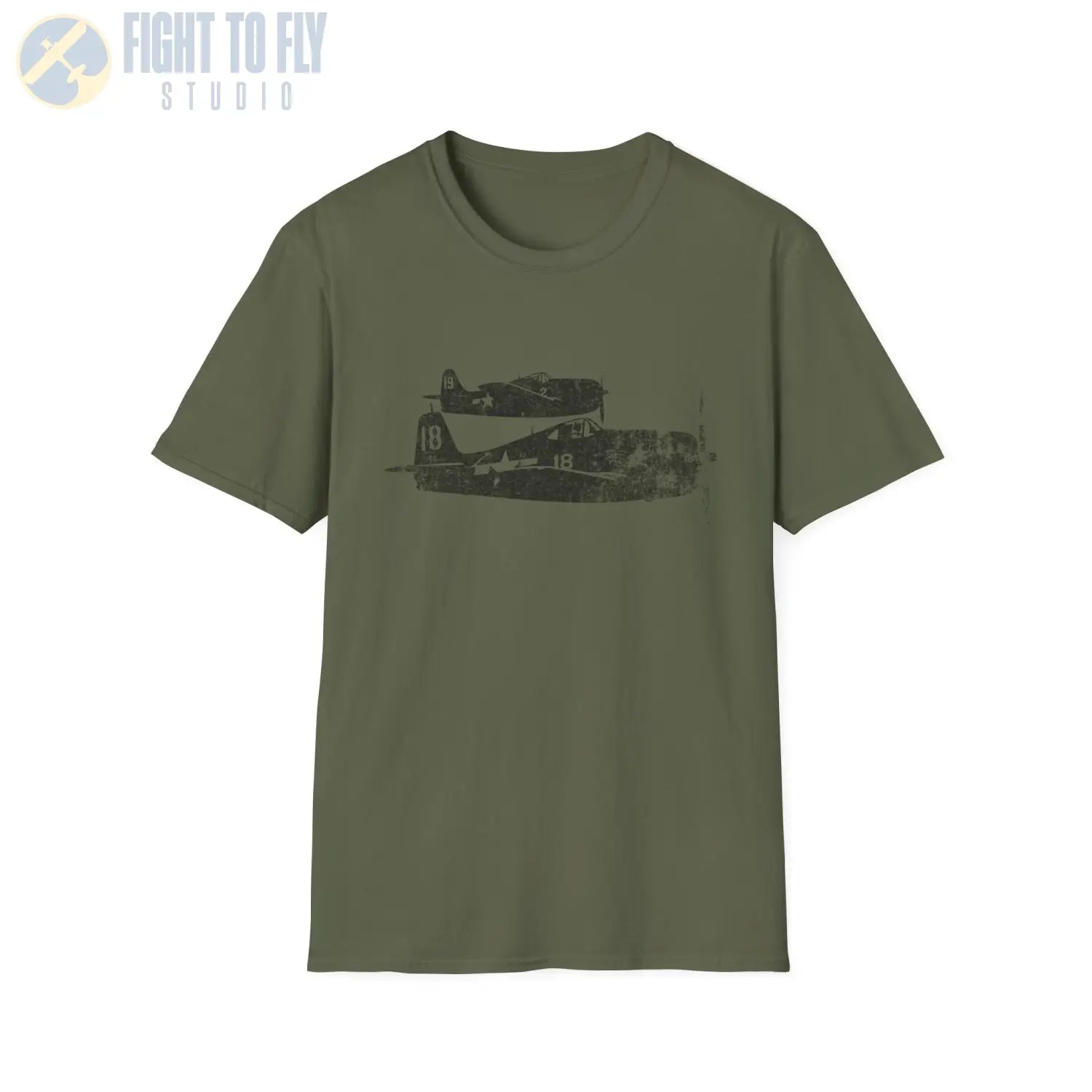 F6F Hellcat “Pair in Flight” WWII T-Shirt - Pilot gifts - warbird t-shirt