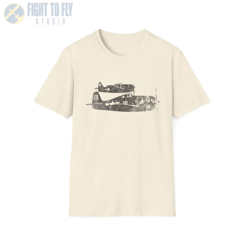 F6F Hellcat “Pair in Flight” WWII T-Shirt - Pilot gifts - warbird t-shirt