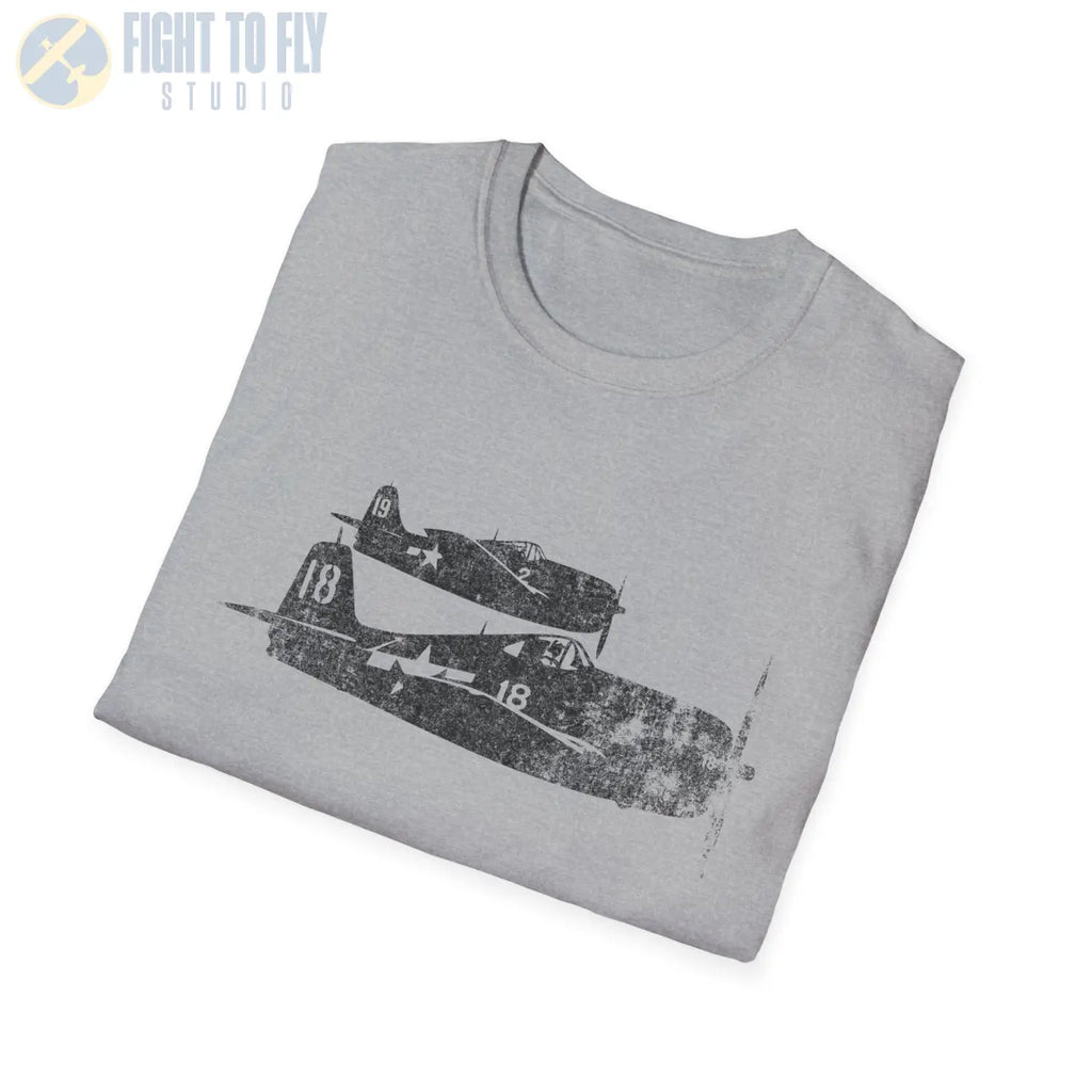 F6F Hellcat “Pair in Flight” WWII T-Shirt - Pilot gifts - warbird t-shirt