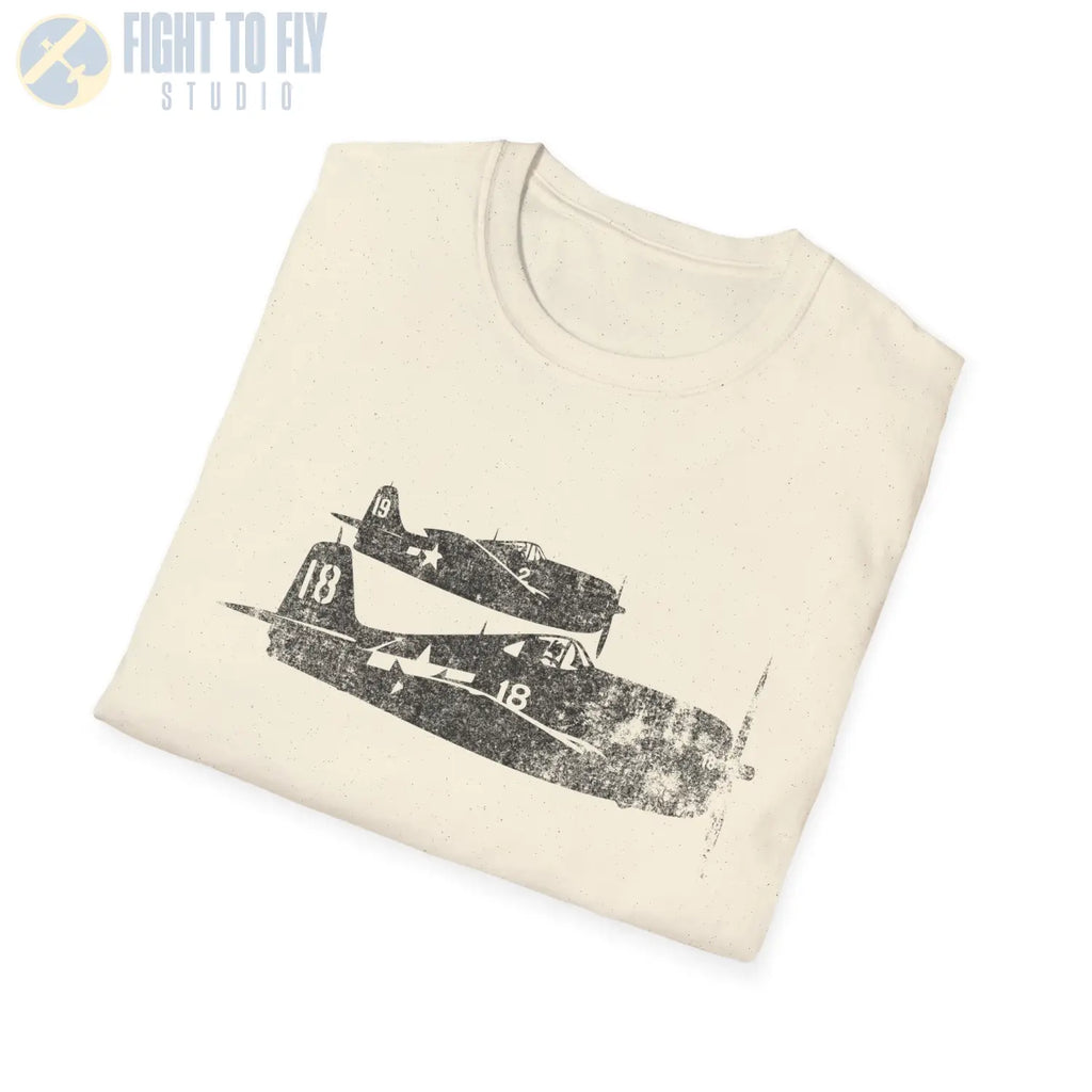 F6F Hellcat “Pair in Flight” WWII T-Shirt - Pilot gifts - warbird t-shirt