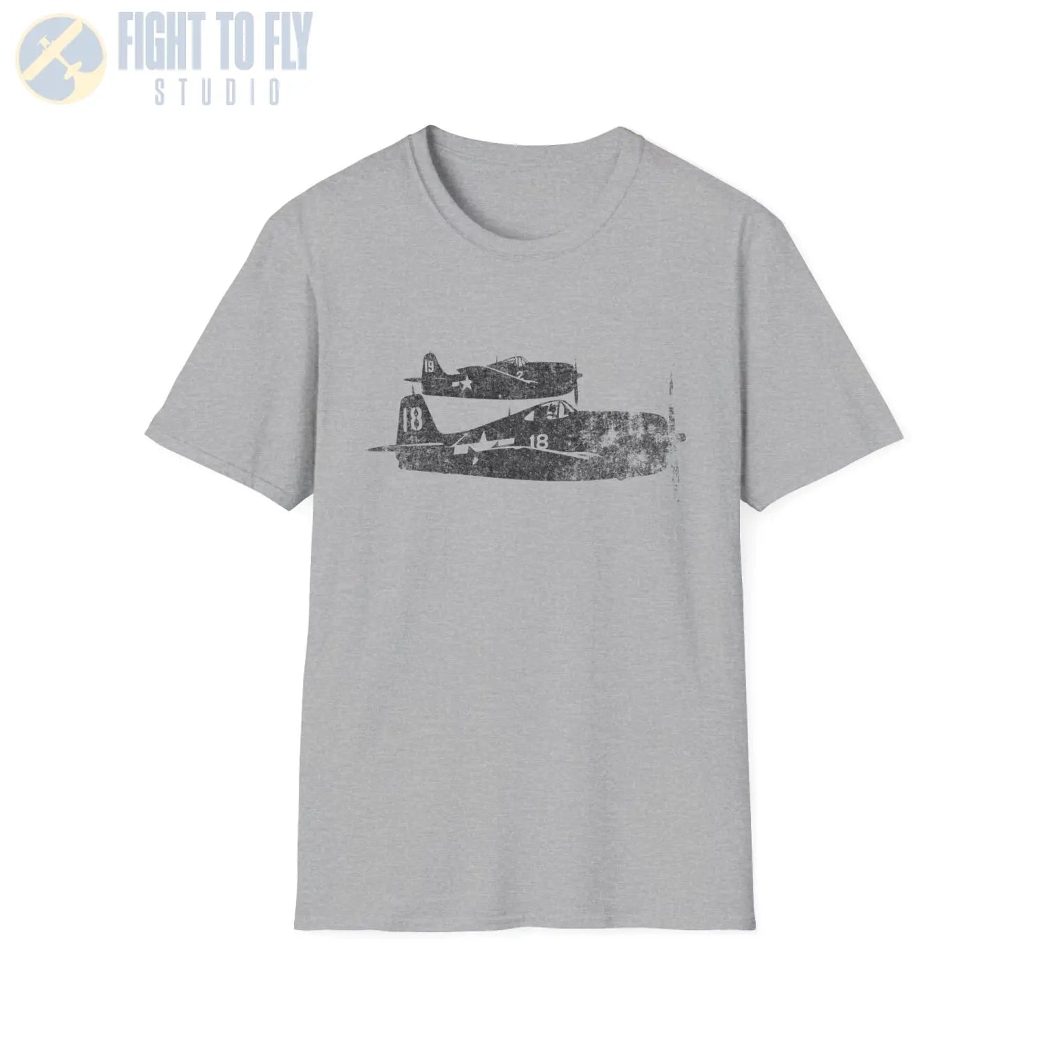F6F Hellcat “Pair in Flight” WWII T-Shirt - Pilot gifts - warbird t-shirt