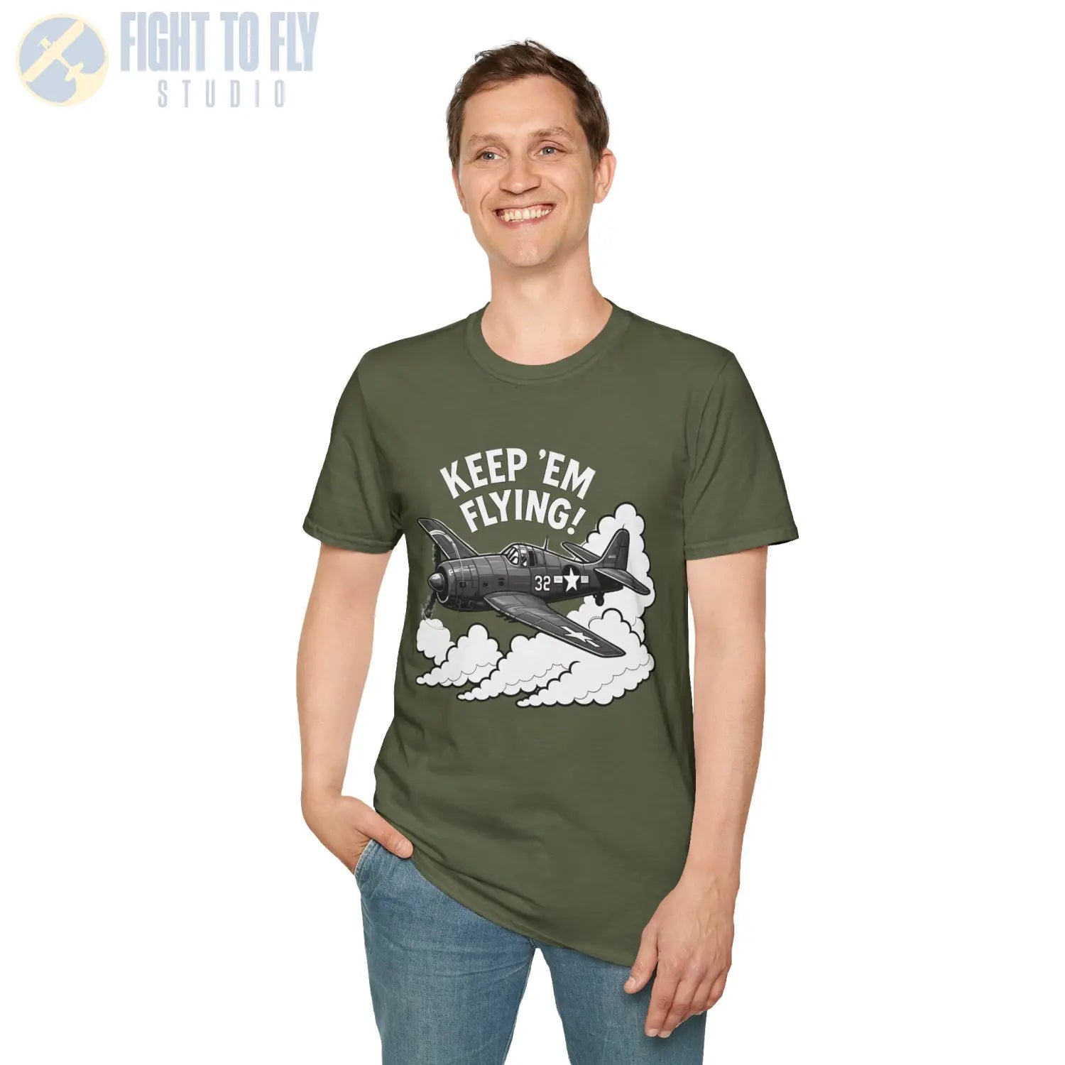 F6F Hellcat “Keep ’Em Flying!” - T-Shirt - Pilot gifts - WWII warbird t-shirt