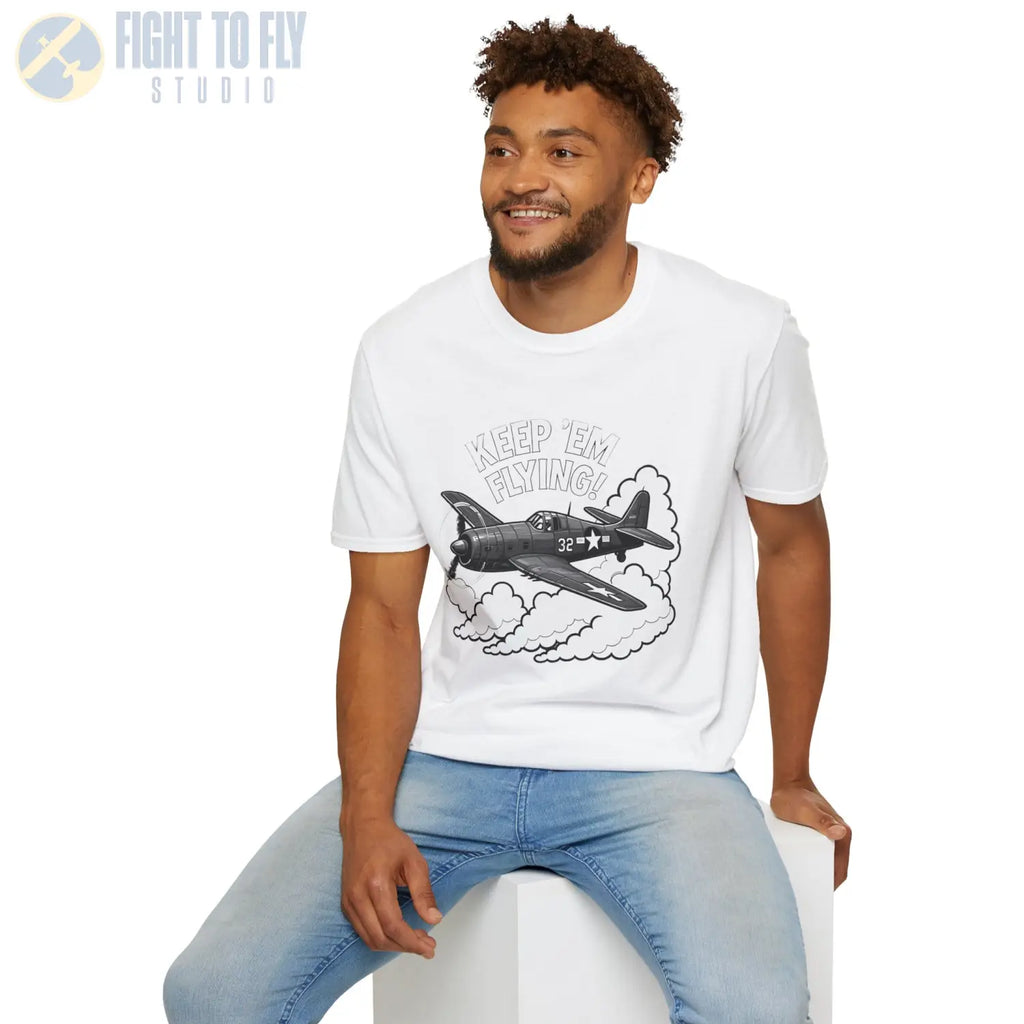 F6F Hellcat “Keep ’Em Flying!” - T-Shirt - Pilot gifts - WWII warbird t-shirt