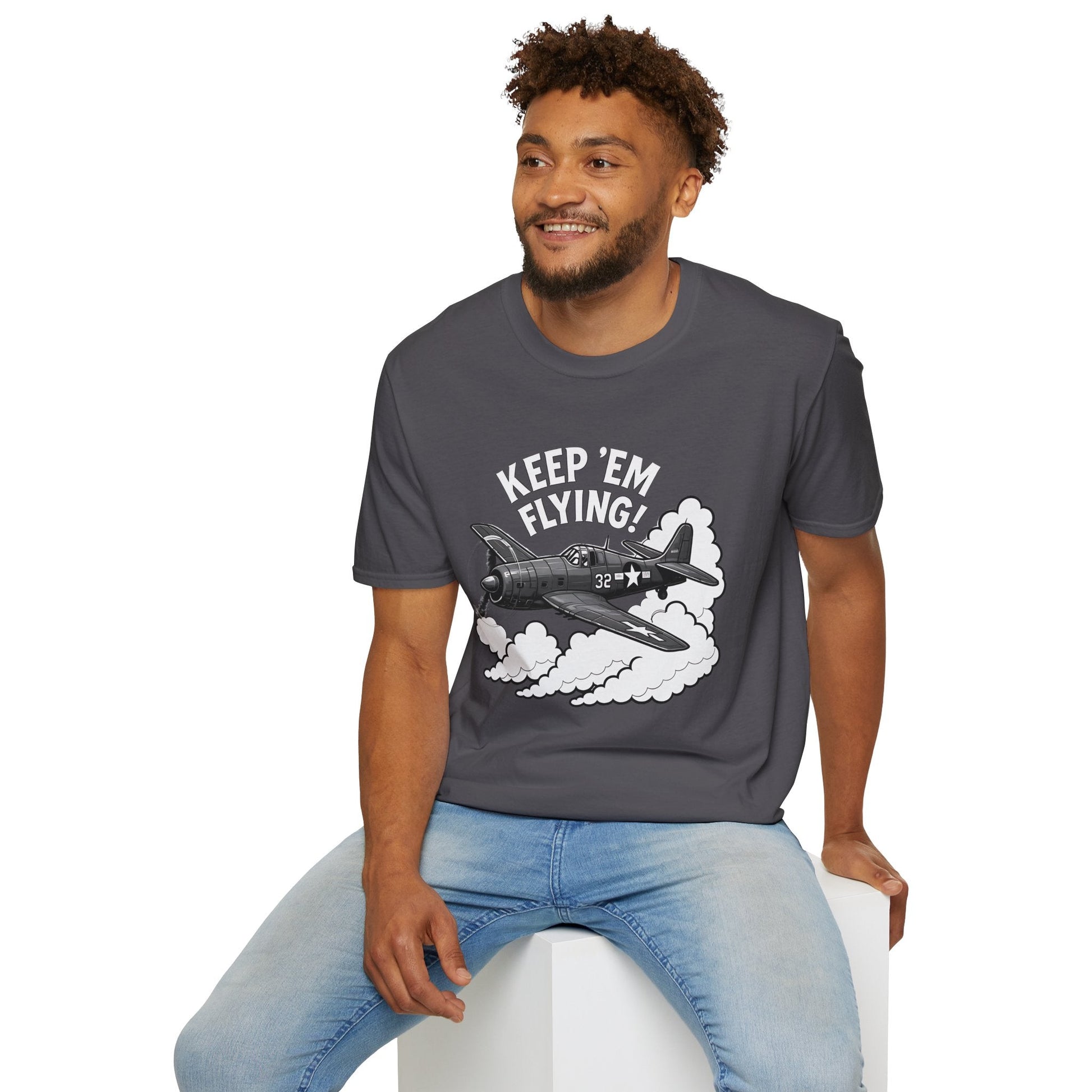 F6F Hellcat Premium T-Shirt – “Keep ’Em Flying!” WWII Naval Fighter Graphic Tee - Pilot gifts - warbird t-shirt