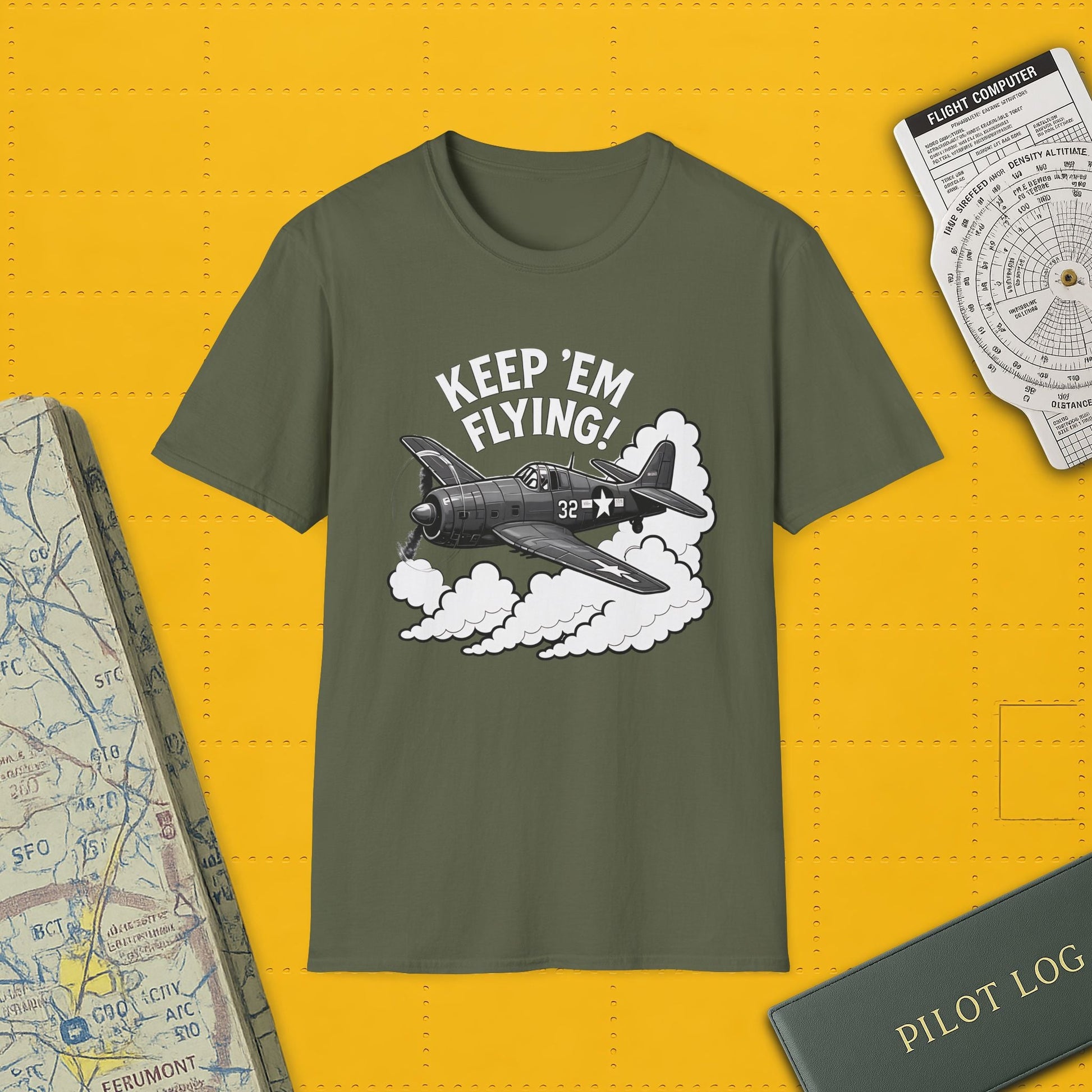 F6F Hellcat Premium T-Shirt – “Keep ’Em Flying!” WWII Naval Fighter Graphic Tee - Pilot gifts - warbird t-shirt