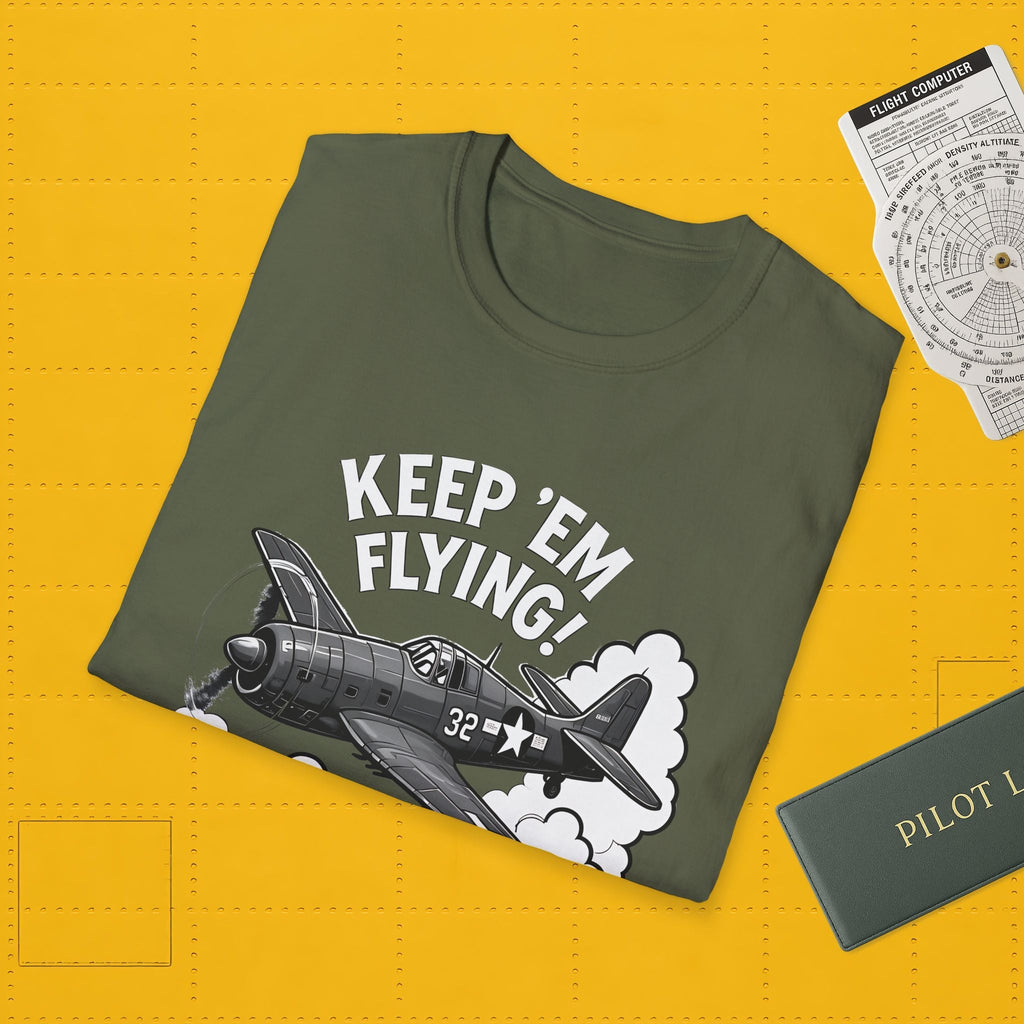 F6F Hellcat Premium T-Shirt – “Keep ’Em Flying!” WWII Naval Fighter Graphic Tee - Pilot gifts - warbird t-shirt