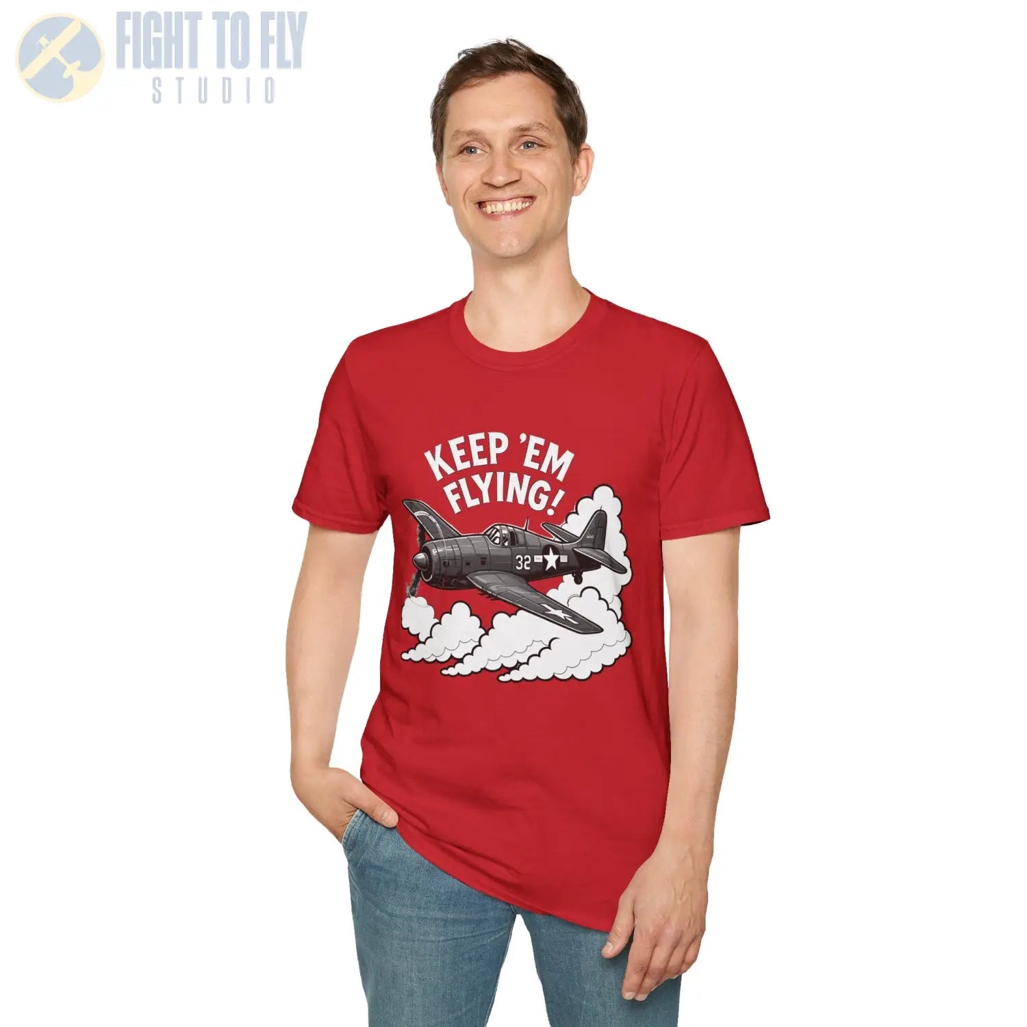 F6F Hellcat “Keep ’Em Flying!” - T-Shirt - Pilot gifts - WWII warbird t-shirt