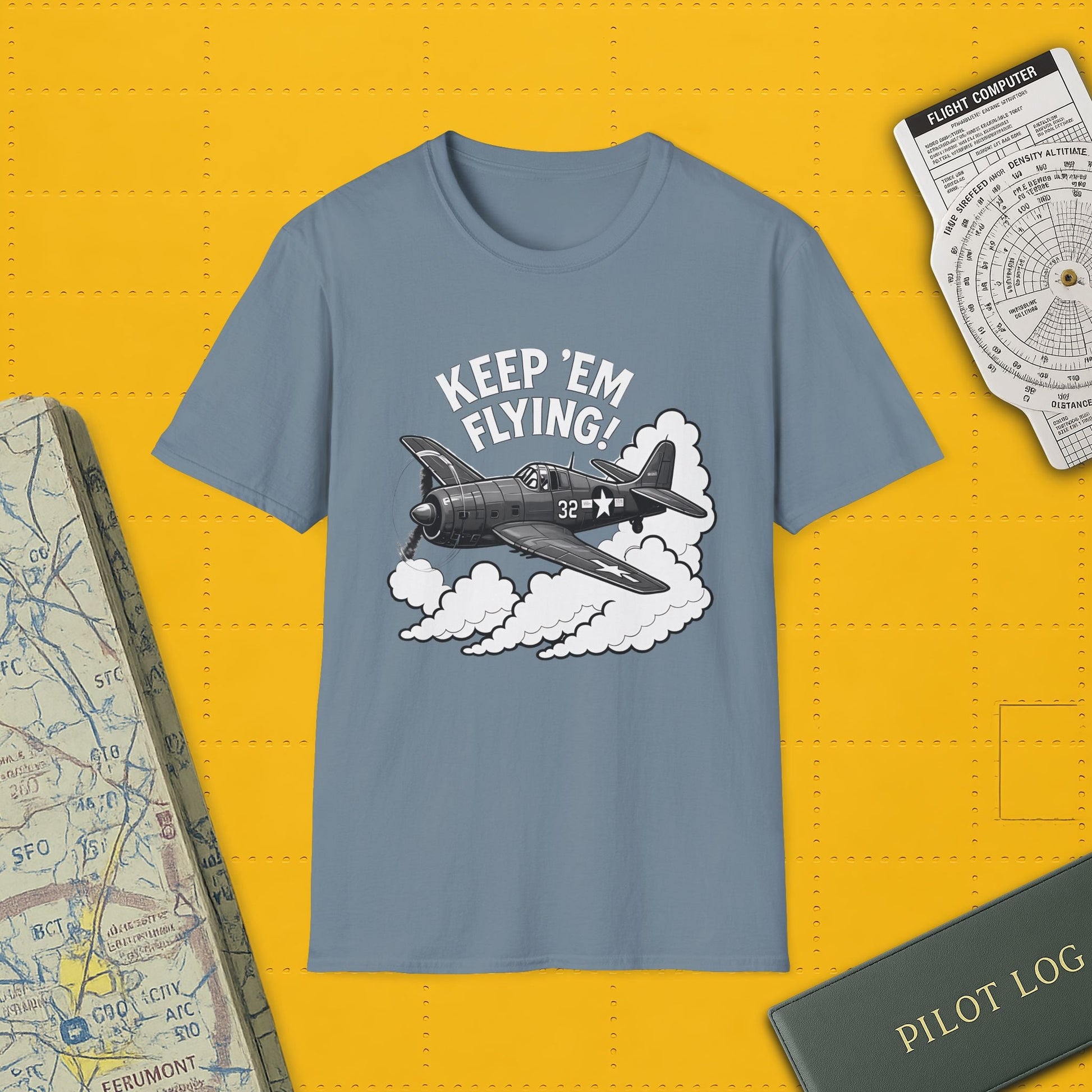 F6F Hellcat Premium T-Shirt – “Keep ’Em Flying!” WWII Naval Fighter Graphic Tee - Pilot gifts - warbird t-shirt