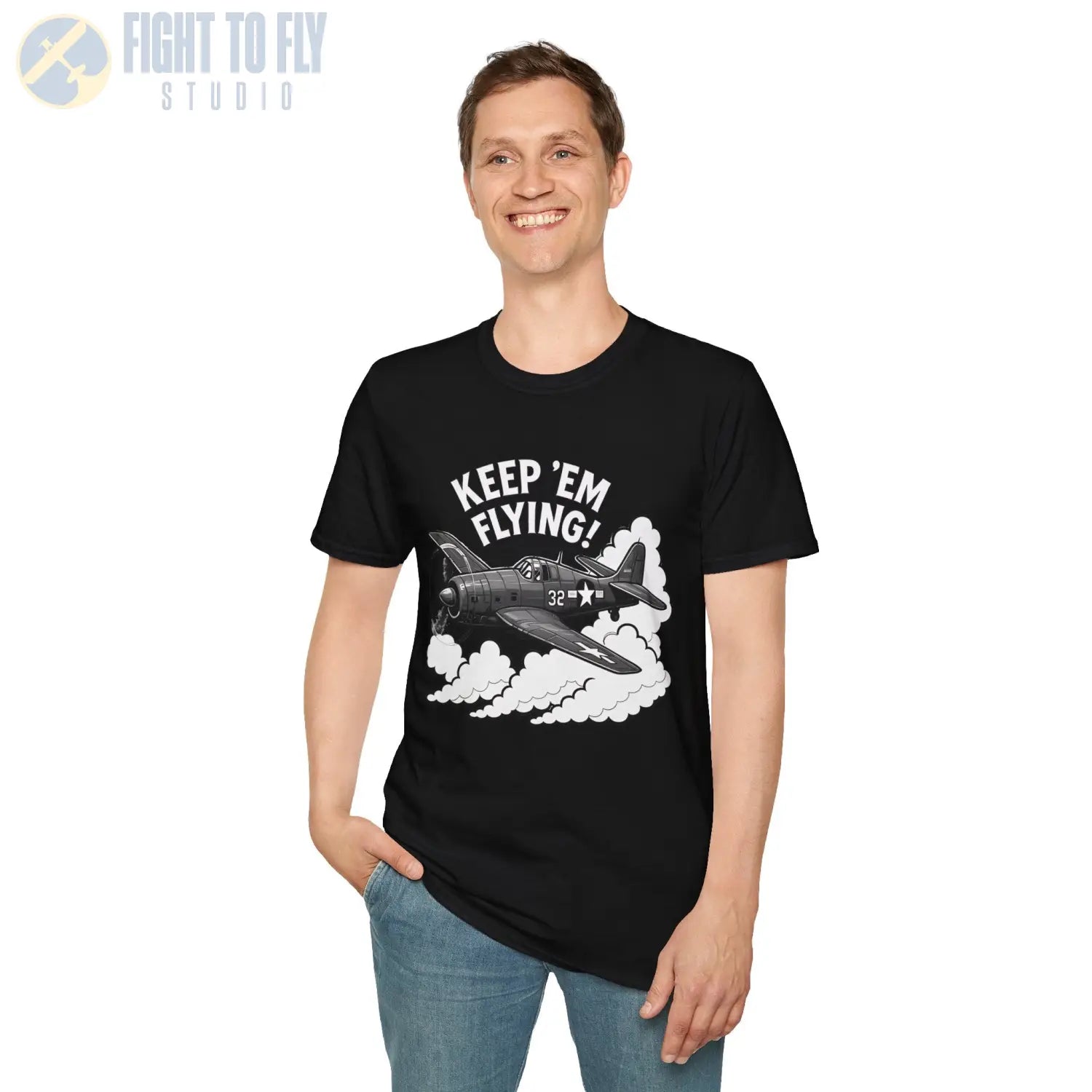 F6F Hellcat “Keep ’Em Flying!” - T-Shirt - Pilot gifts - WWII warbird t-shirt