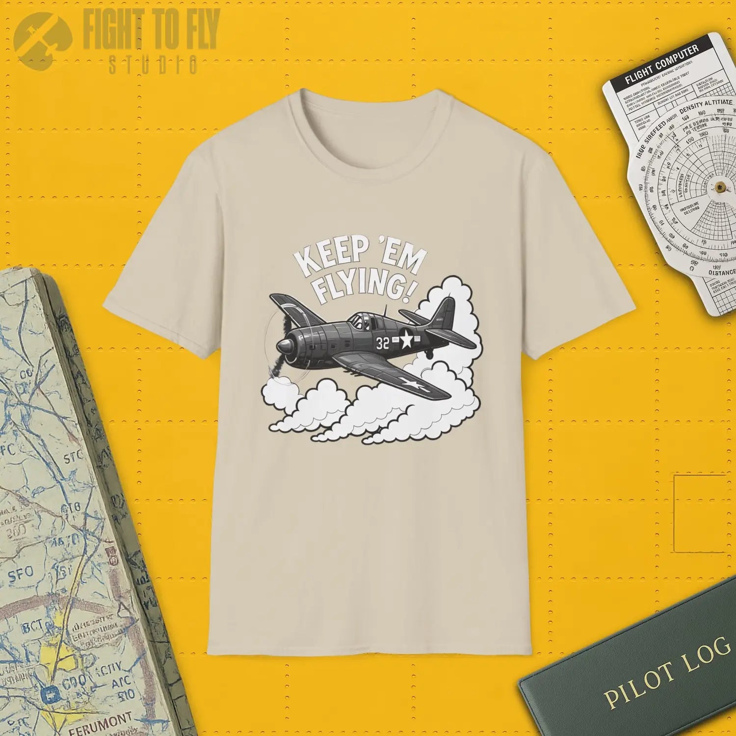 F6F Hellcat “Keep ’Em Flying!” - T-Shirt - Pilot gifts - WWII warbird t-shirt