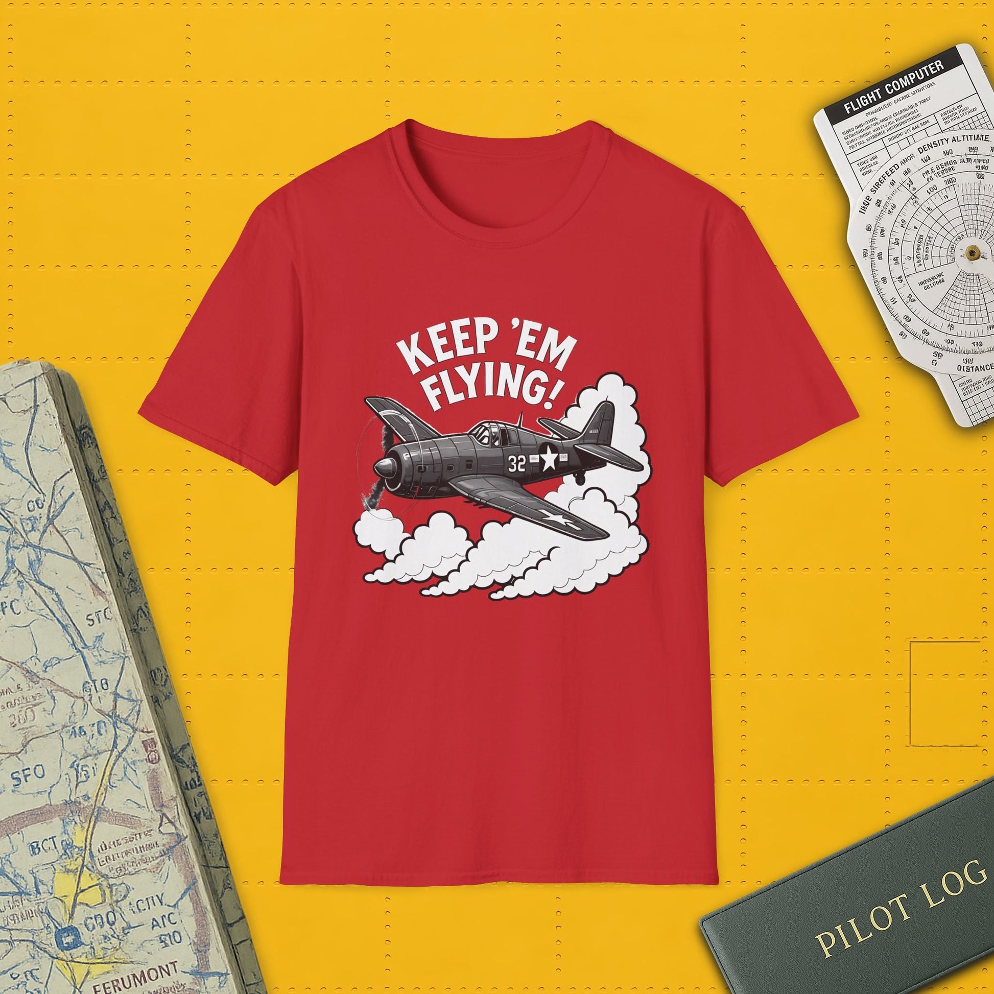 F6F Hellcat Premium T-Shirt – “Keep ’Em Flying!” WWII Naval Fighter Graphic Tee - Pilot gifts - warbird t-shirt