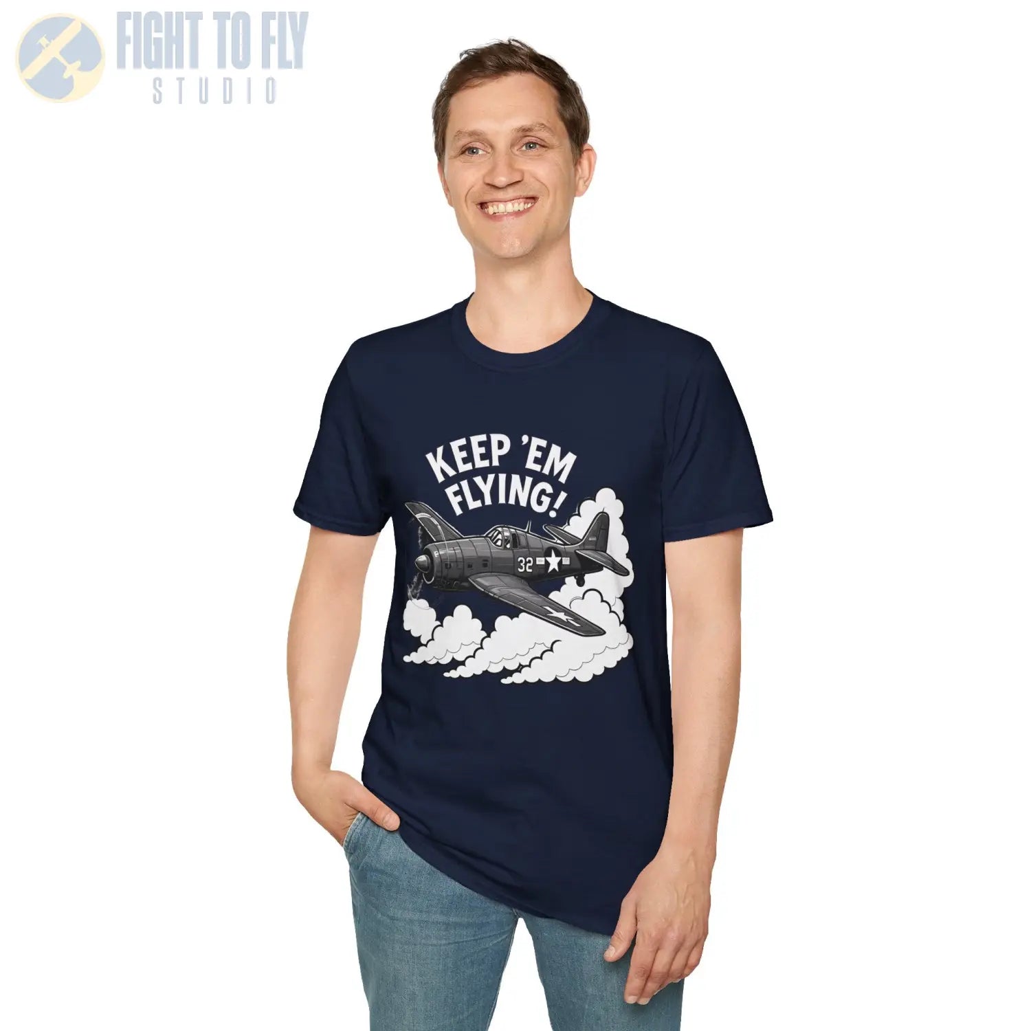 F6F Hellcat “Keep ’Em Flying!” - T-Shirt - Pilot gifts - WWII warbird t-shirt