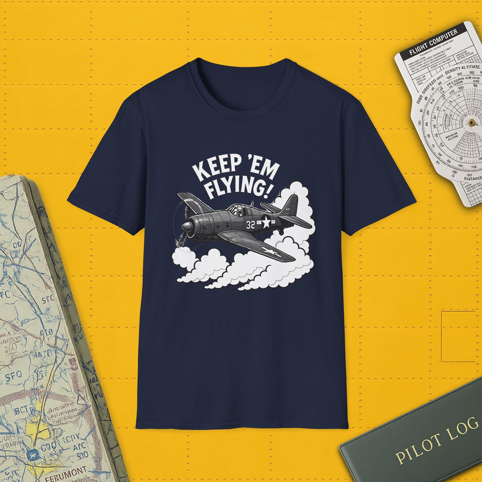 F6F Hellcat Premium T-Shirt – “Keep ’Em Flying!” WWII Naval Fighter Graphic Tee - Pilot gifts - warbird t-shirt