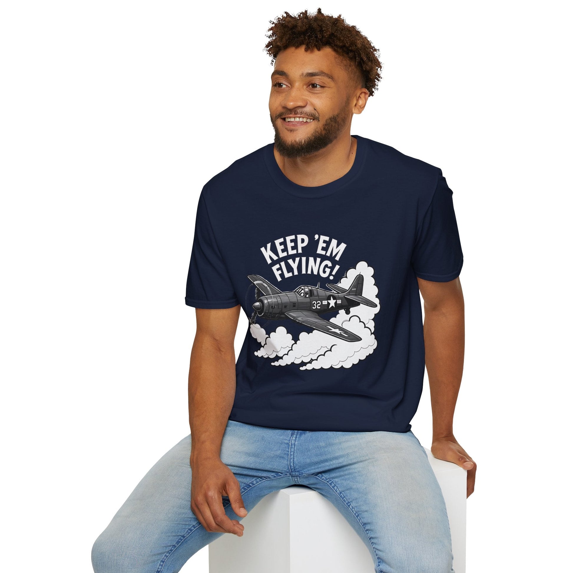 F6F Hellcat Premium T-Shirt – “Keep ’Em Flying!” WWII Naval Fighter Graphic Tee - Pilot gifts - warbird t-shirt