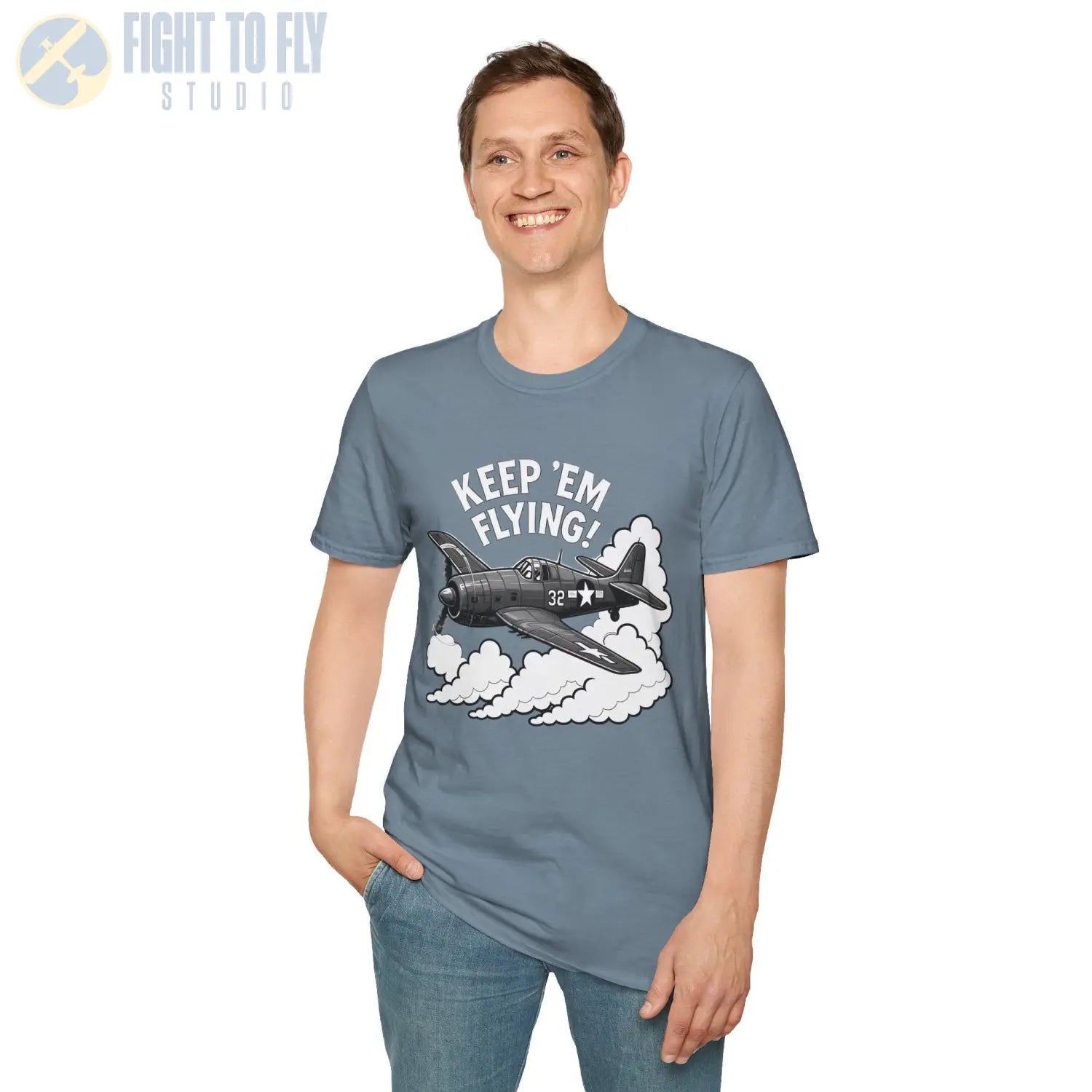F6F Hellcat “Keep ’Em Flying!” - T-Shirt - Pilot gifts - WWII warbird t-shirt