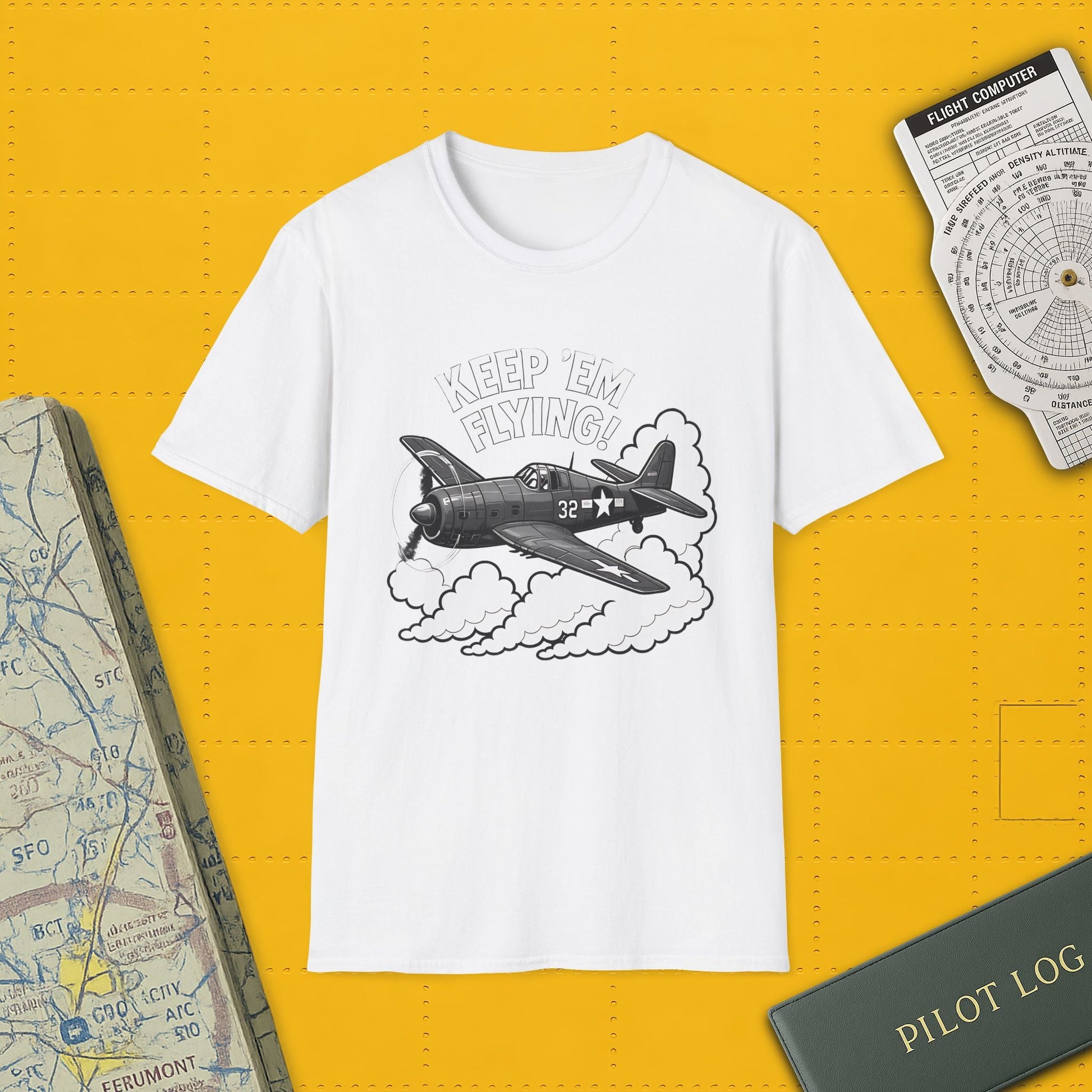 F6F Hellcat Premium T-Shirt – “Keep ’Em Flying!” WWII Naval Fighter Graphic Tee - Pilot gifts - warbird t-shirt
