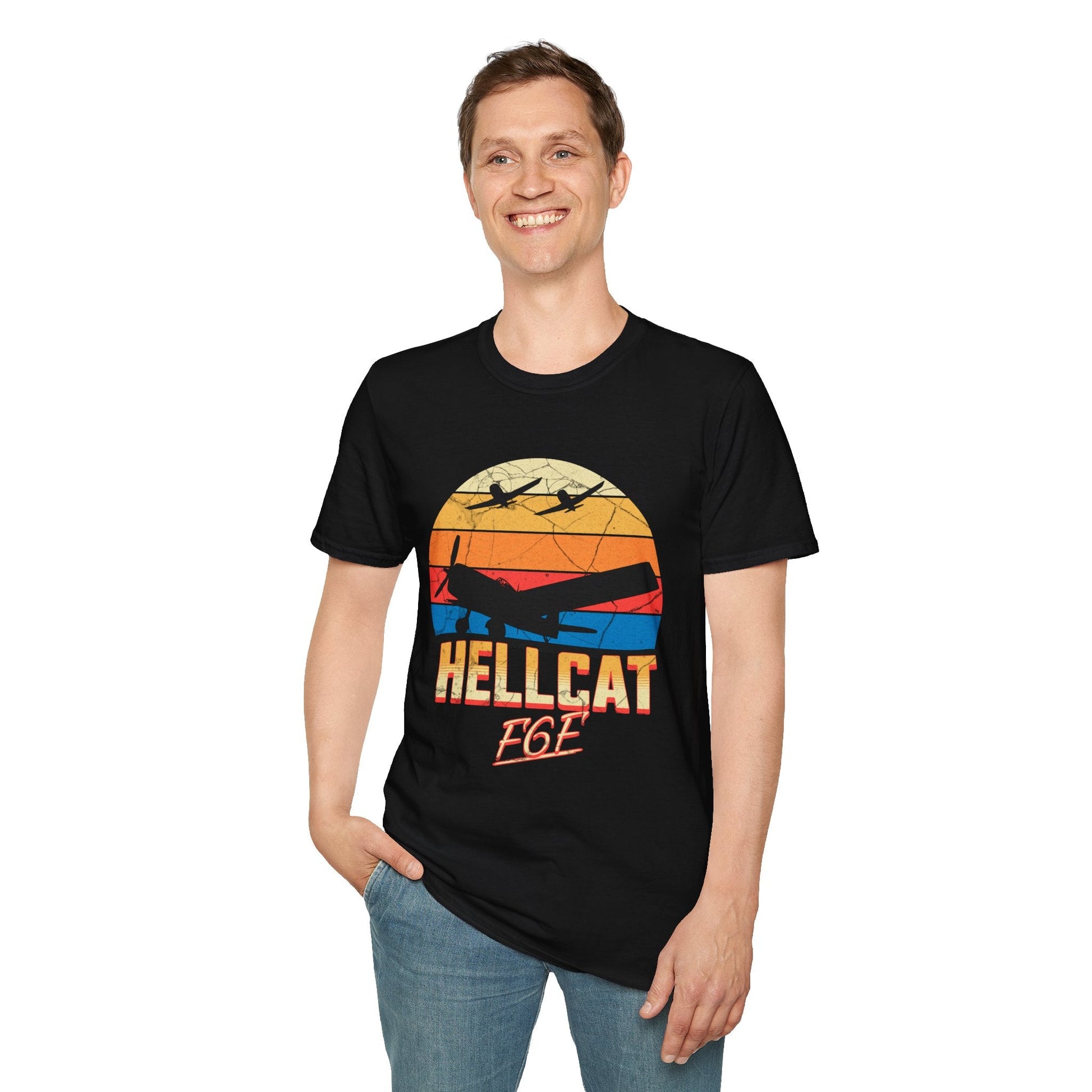 F6F Hellcat Premium T-Shirt – WWII Carrier Fighter Full Graphic Aviation Tee - Pilot gifts - warbird t-shirt