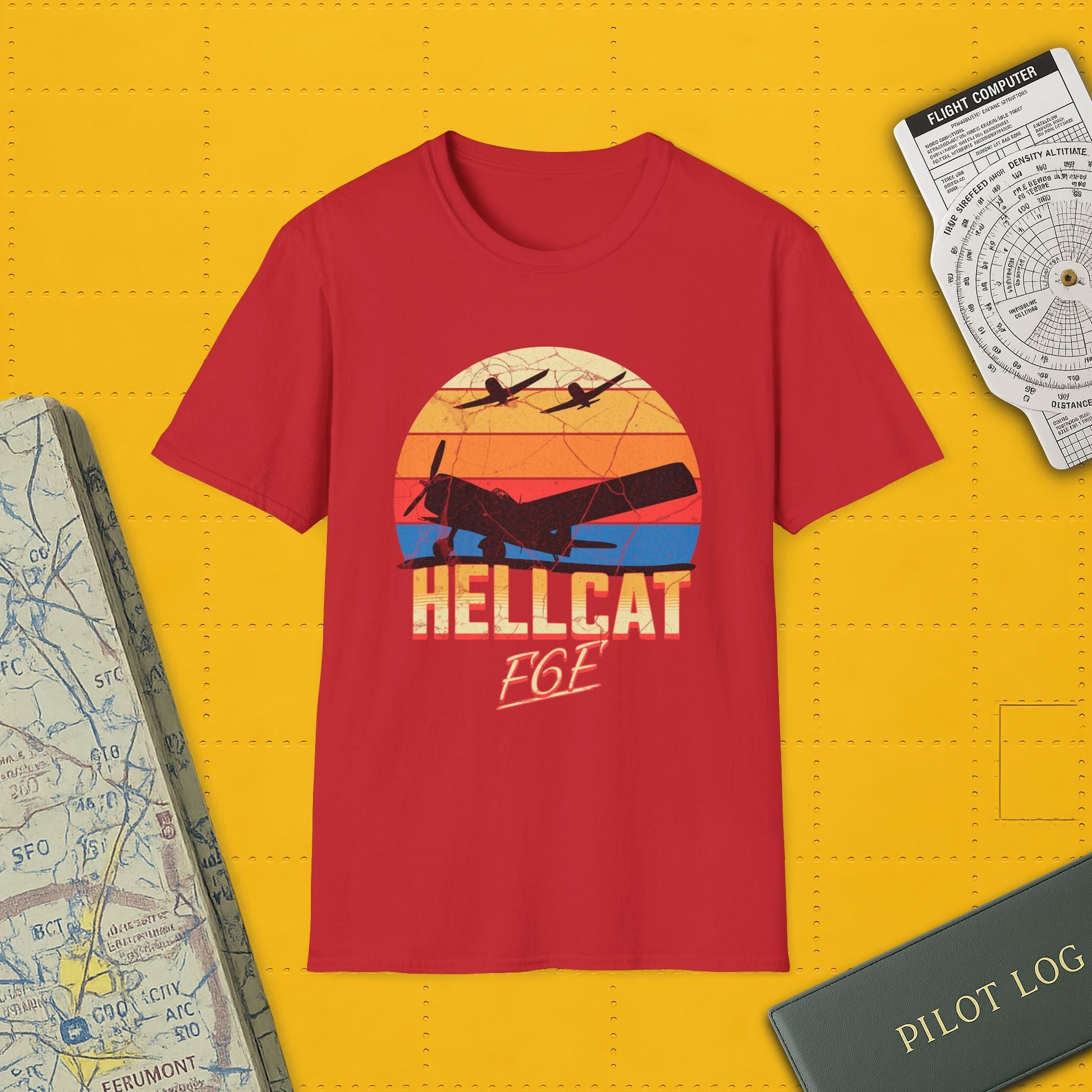 F6F Hellcat Premium T-Shirt – WWII Carrier Fighter Full Graphic Aviation Tee - Pilot gifts - warbird t-shirt